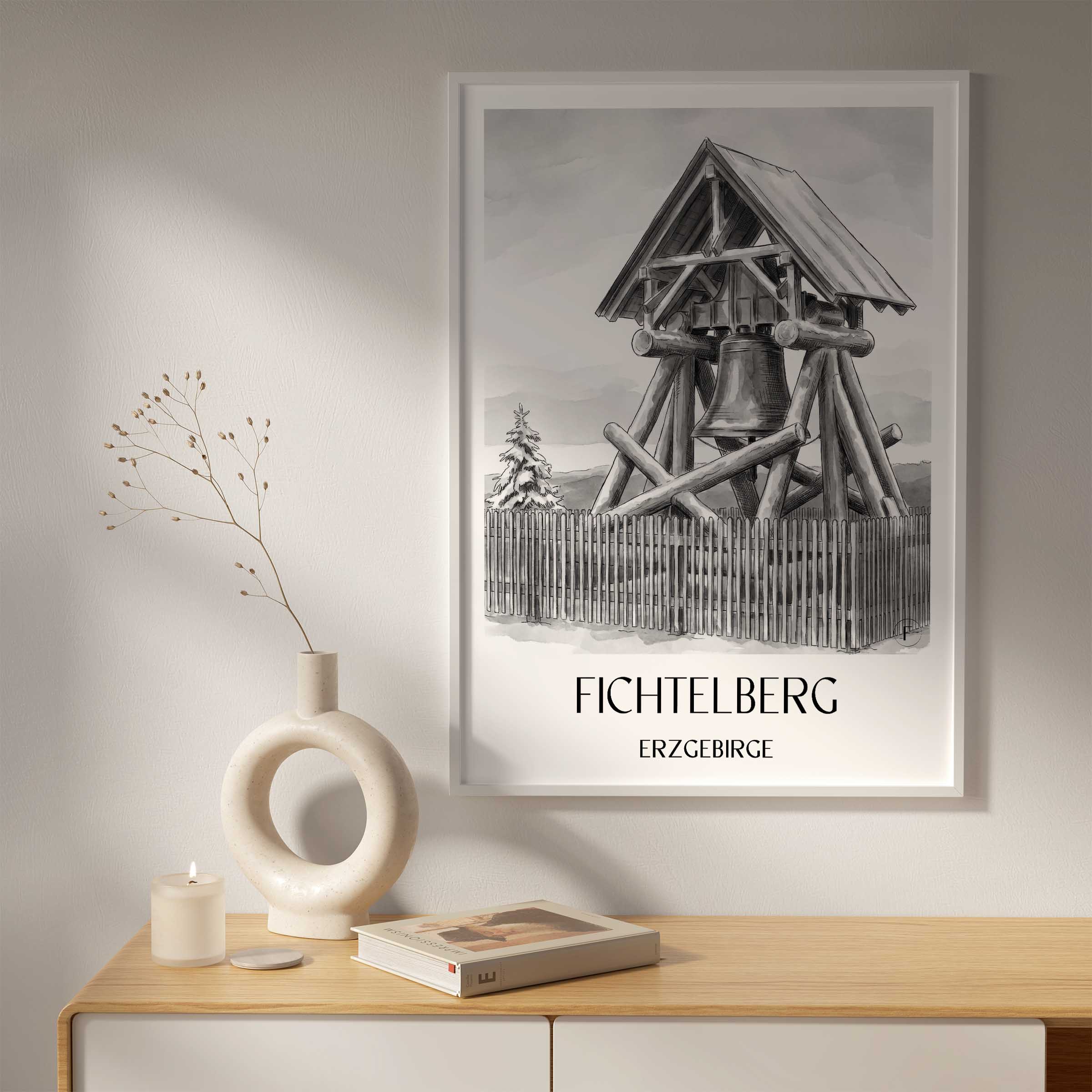 fichtelberg-erzgebirge-deutschland-poster-aquarell-schwarz-weiss
