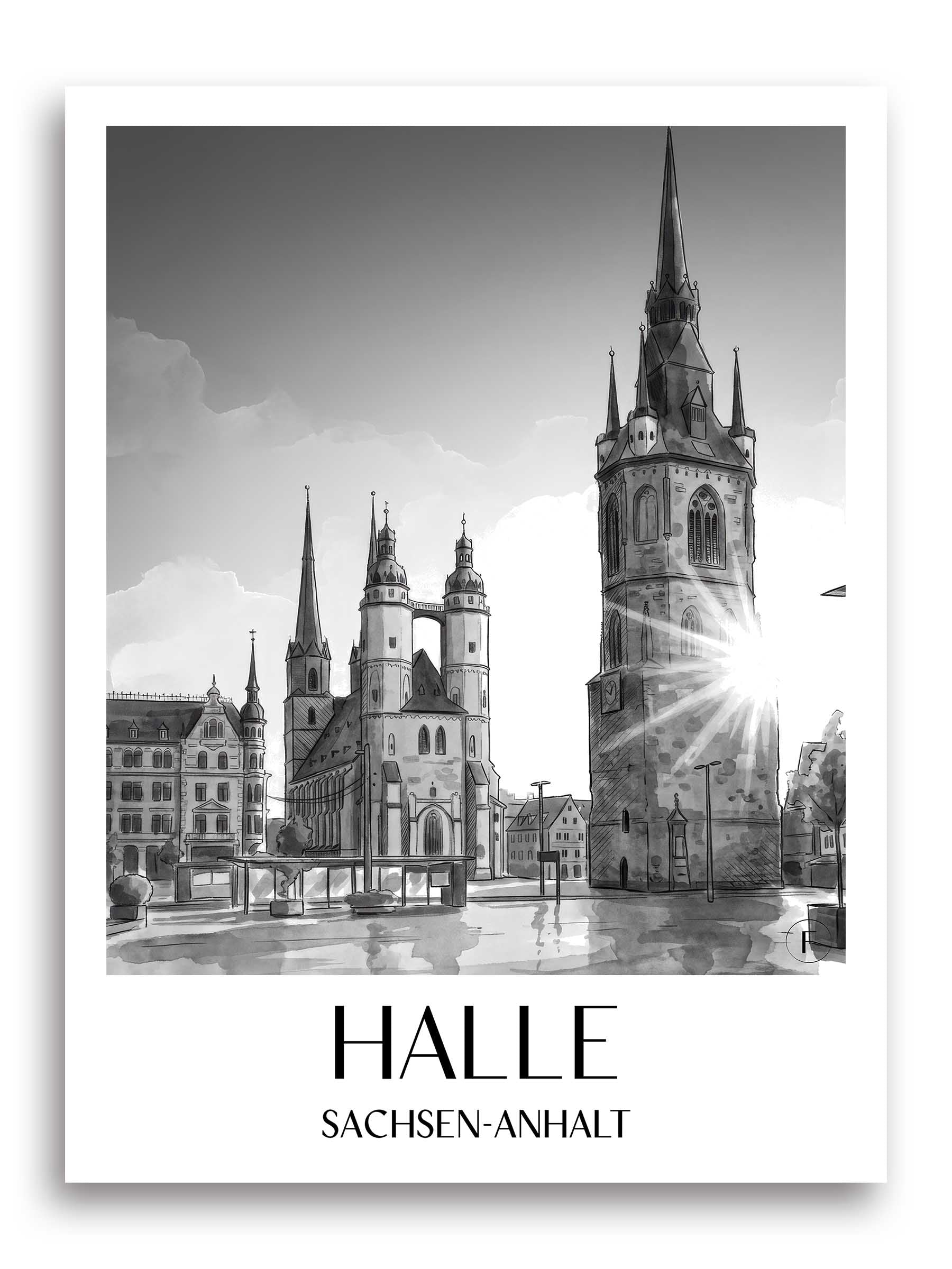 halle-sachsen-anhalt-deutschland-poster-aquarell-schwarz-weiss