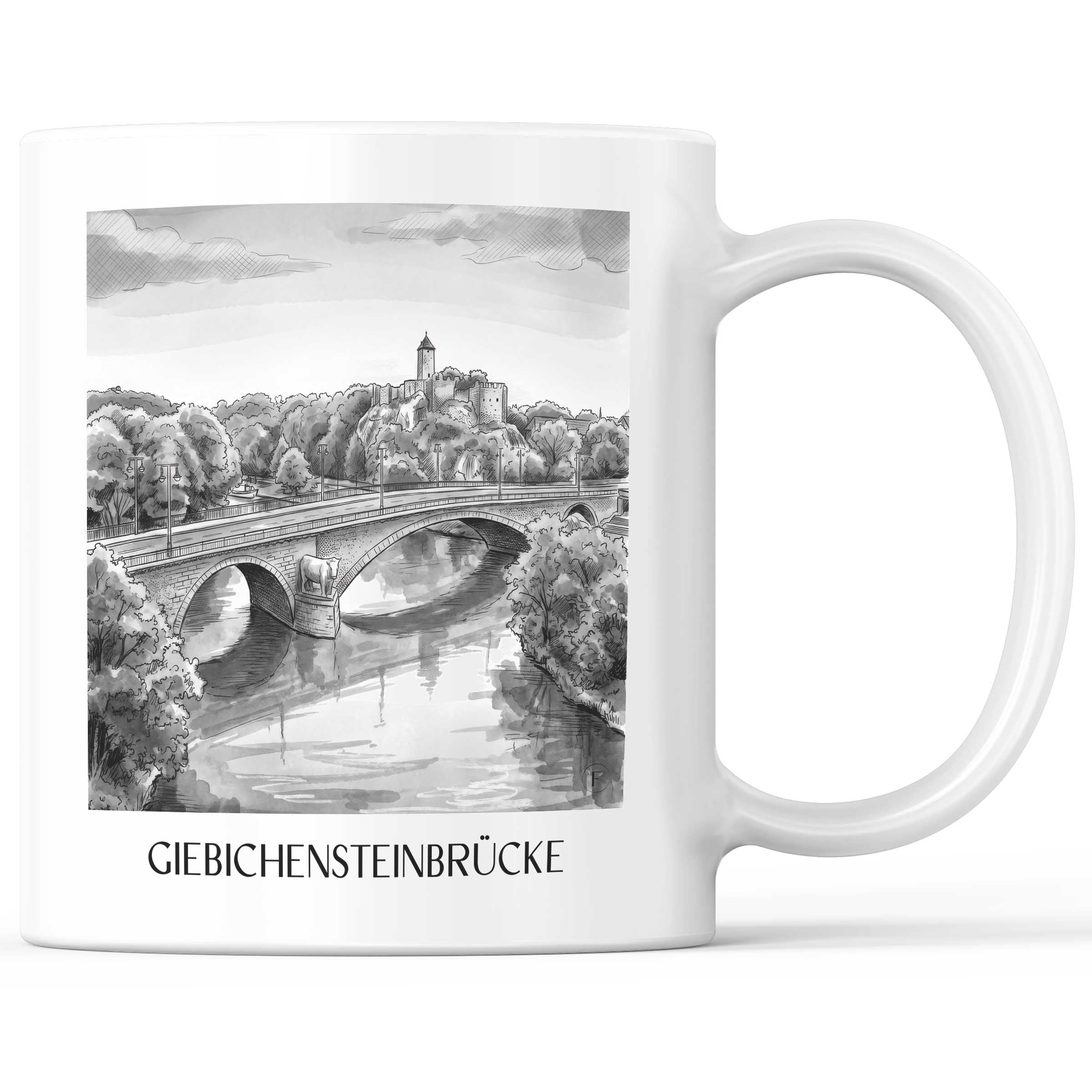 giebichensteinbrücke-halle-deutschland-kaffeebecher-aquarell-schwarz-weiss