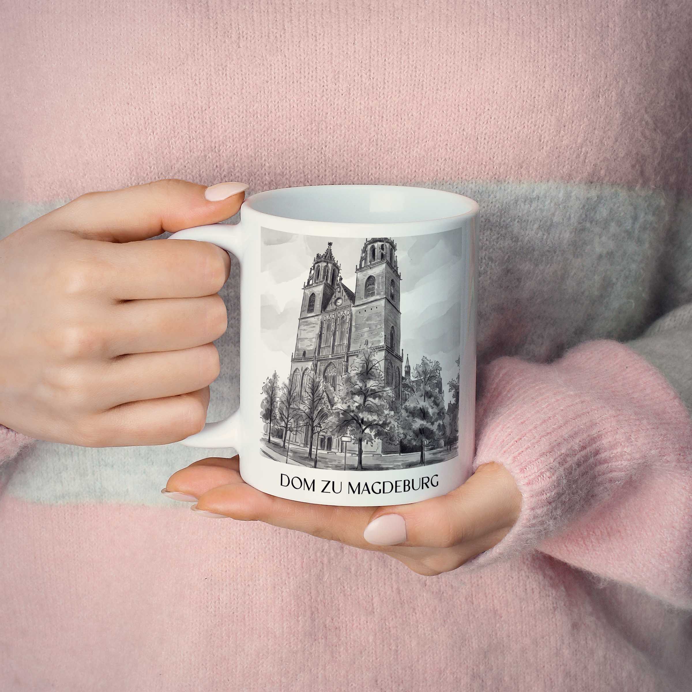 dom-zu-magdeburg-sachsen-anhalt-deutschland-kaffeebecher-aquarell-schwarz-weiss