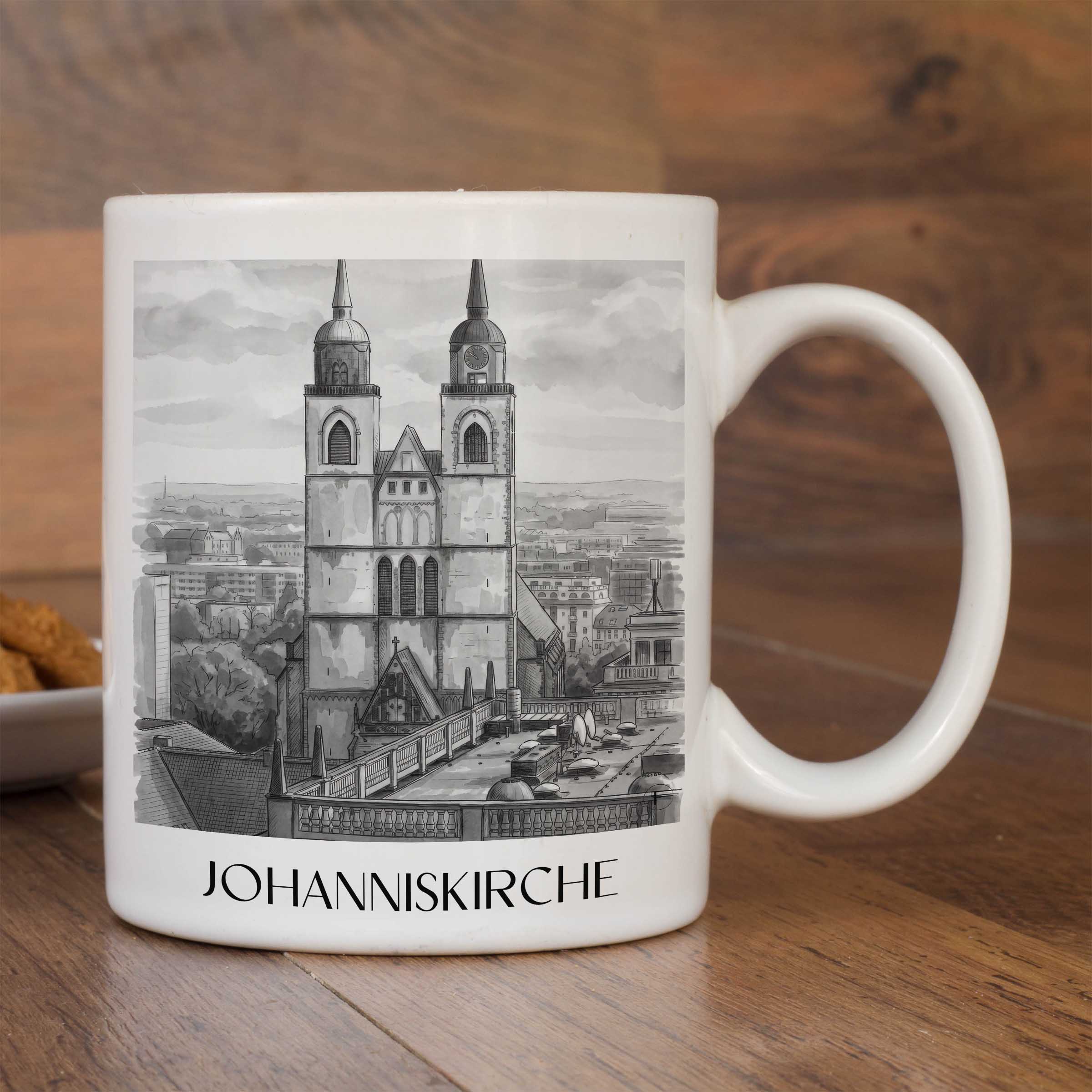 johanniskirche-magdeburg-deutschland-kaffeebecher-aquarell-schwarz-weiss