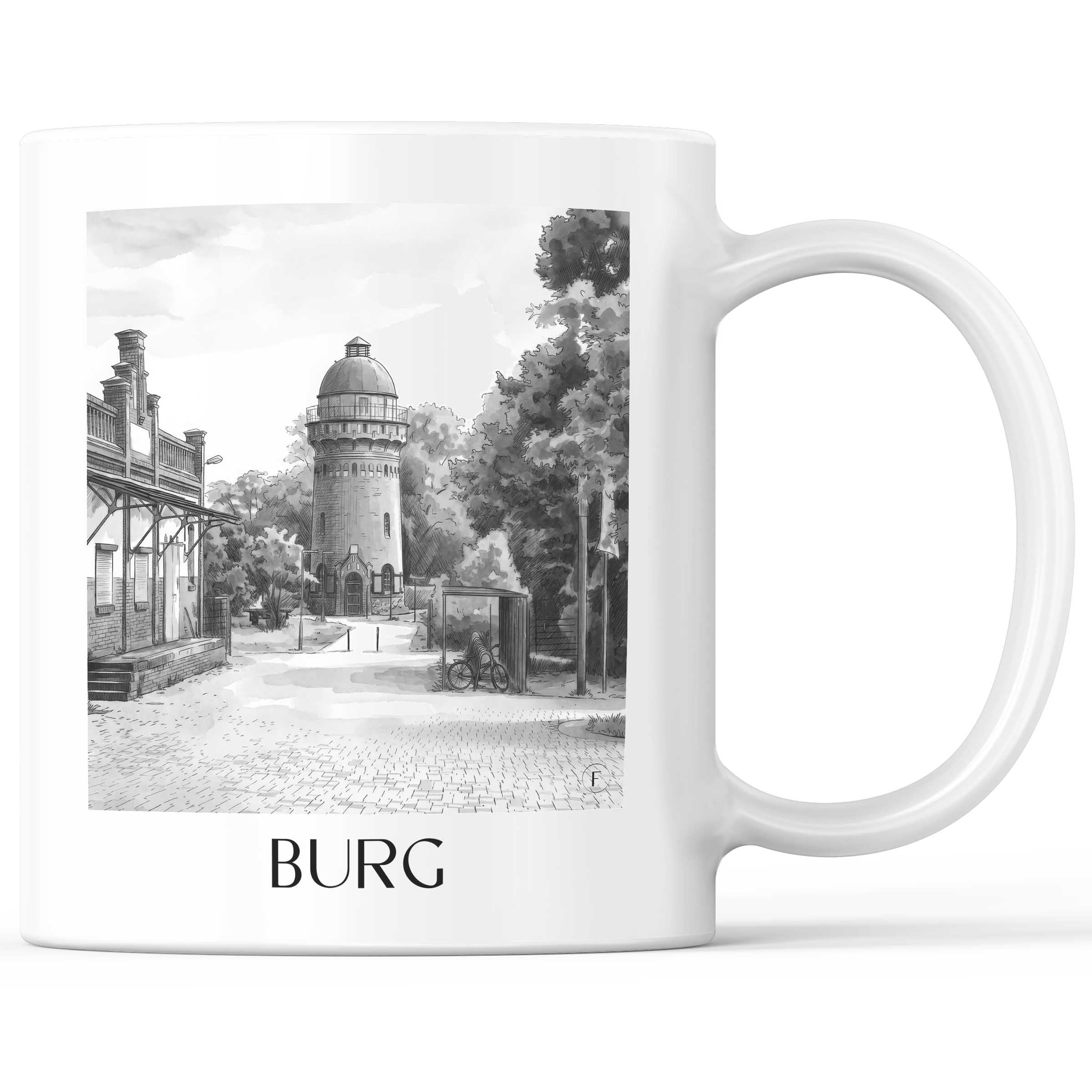 burg-magdeburg-deutschland-kaffeebecher-aquarell-schwarz-weiss