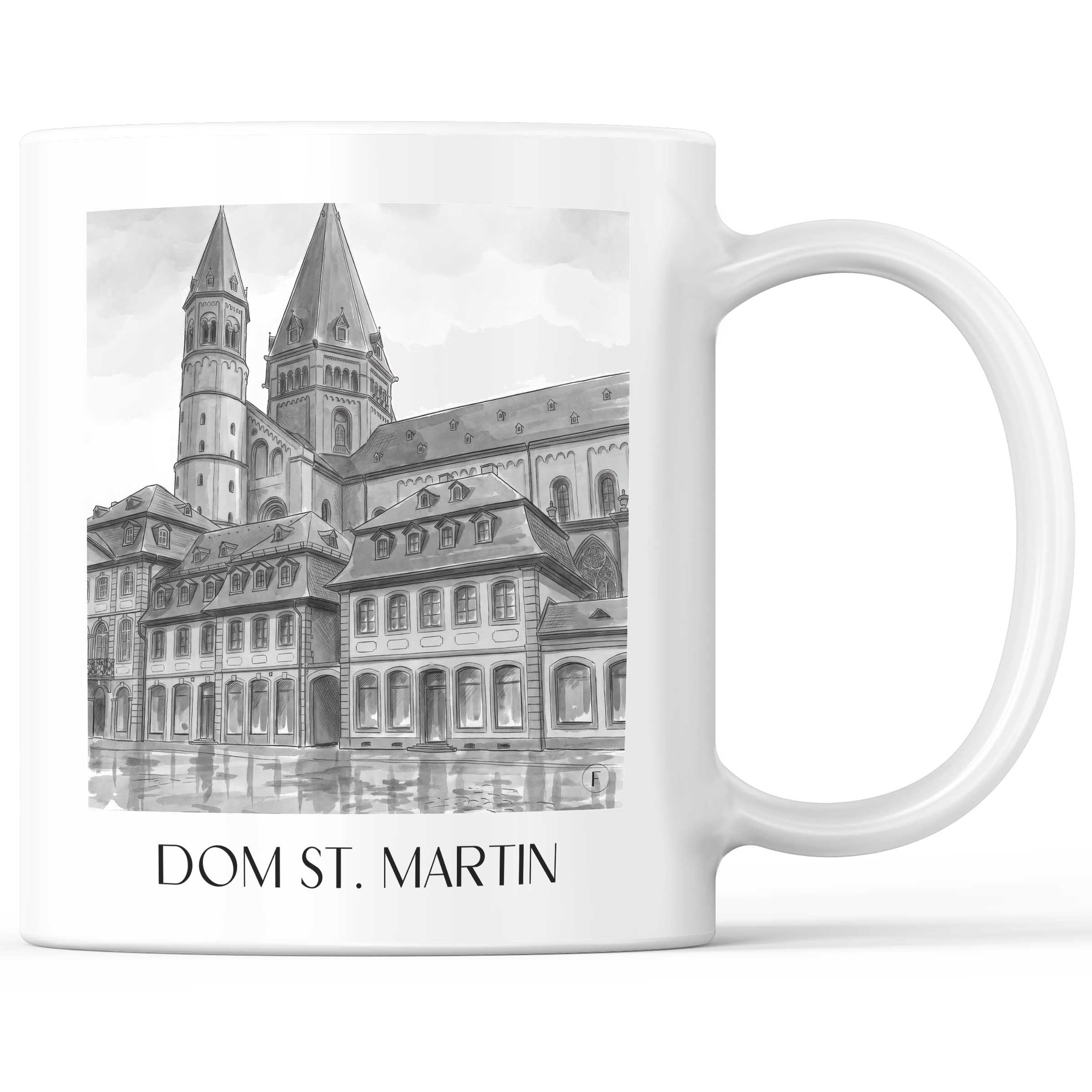 dom-st.-martin-mainz-deutschland-kaffeebecher-aquarell-schwarz-weiss