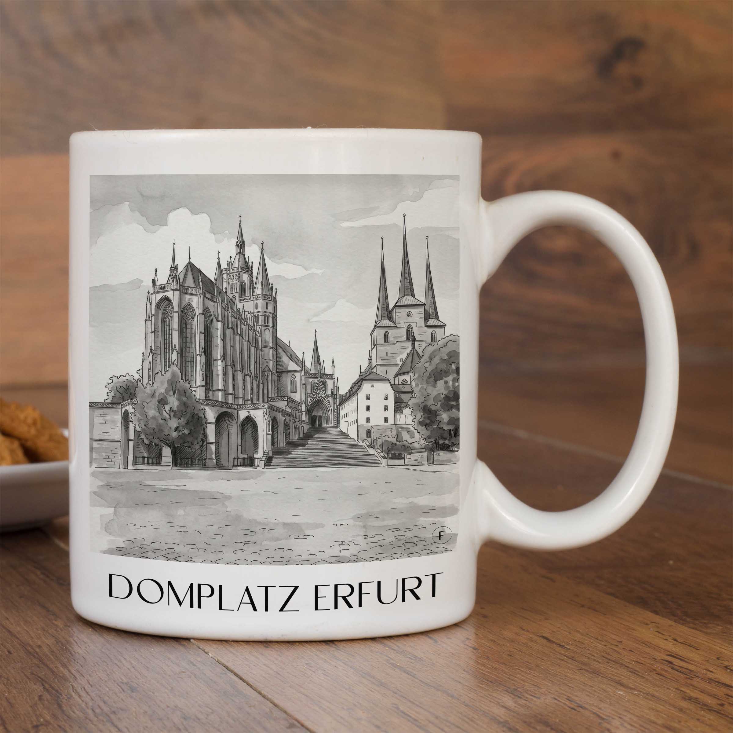 domplatz-erfurt-deutschland-kaffeebecher-aquarell-schwarz-weiss