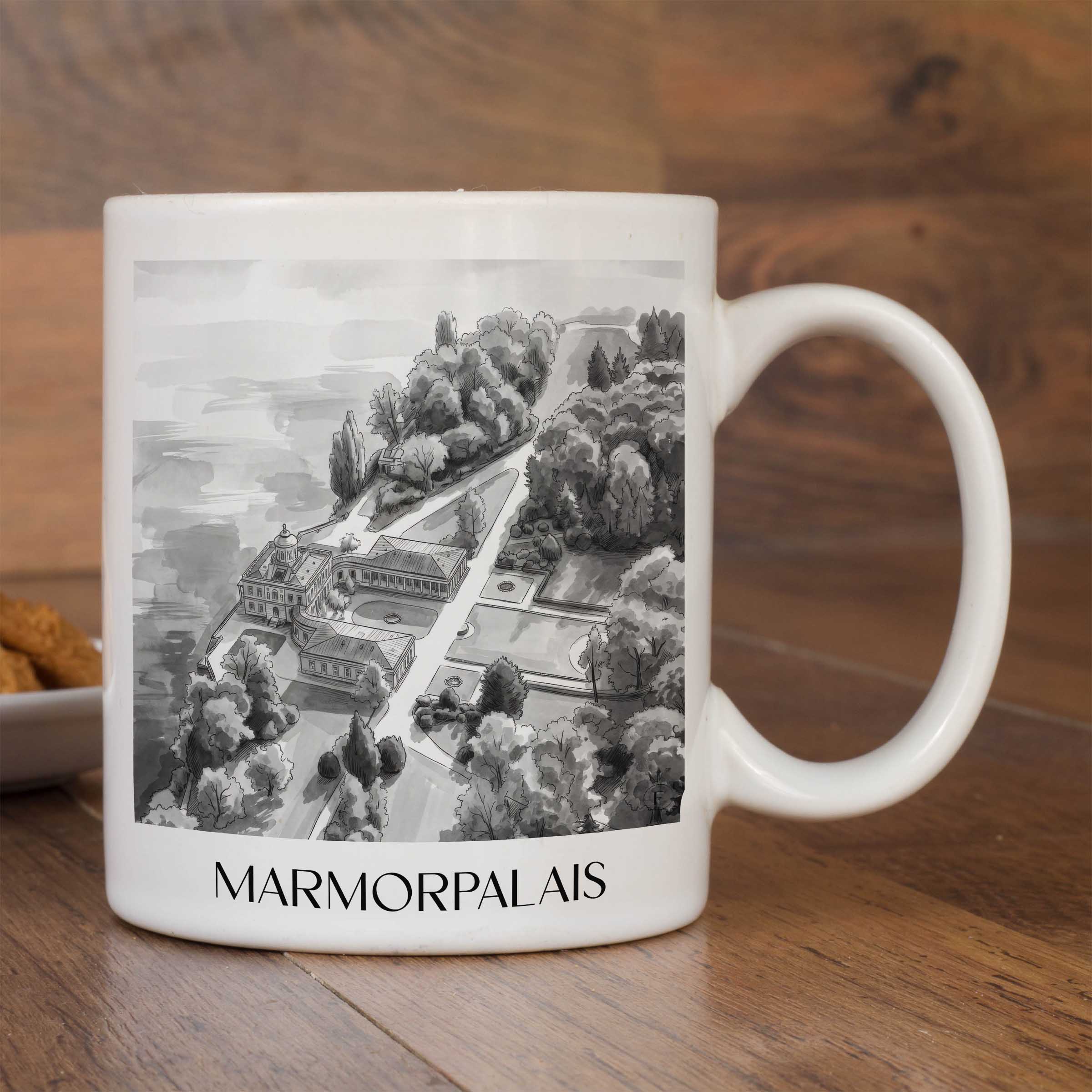 marmorpalais-potsdam-deutschland-kaffeebecher-aquarell-schwarz-weiss