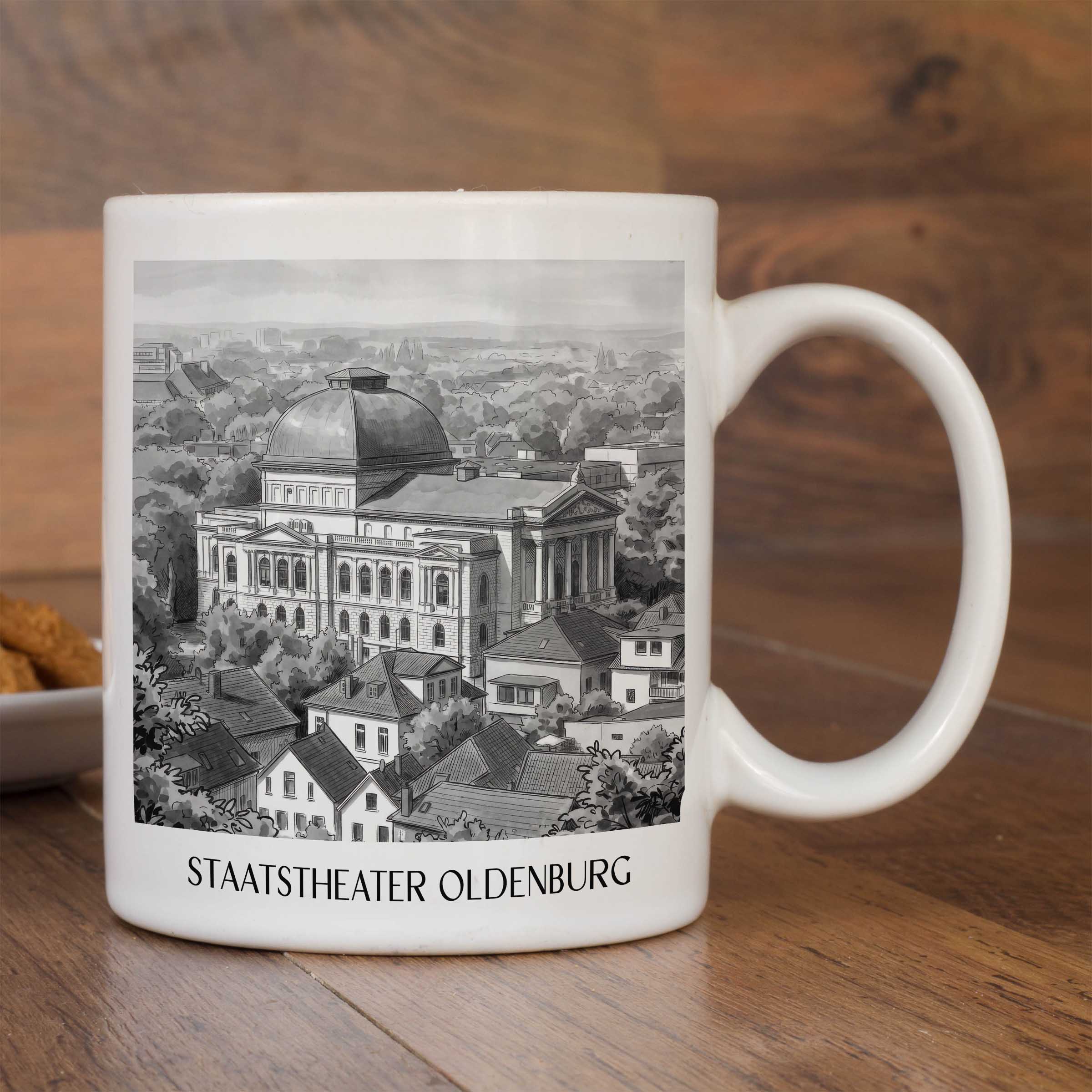 staatstheater-oldenburg-deutschland-kaffeebecher-aquarell-schwarz-weiss