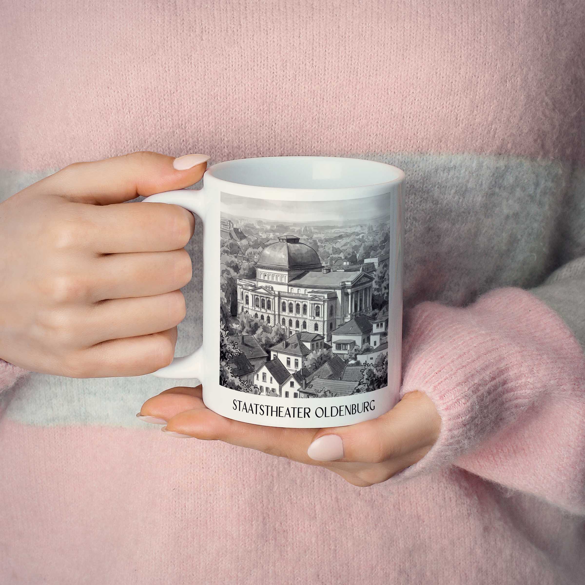 staatstheater-oldenburg-deutschland-kaffeebecher-aquarell-schwarz-weiss