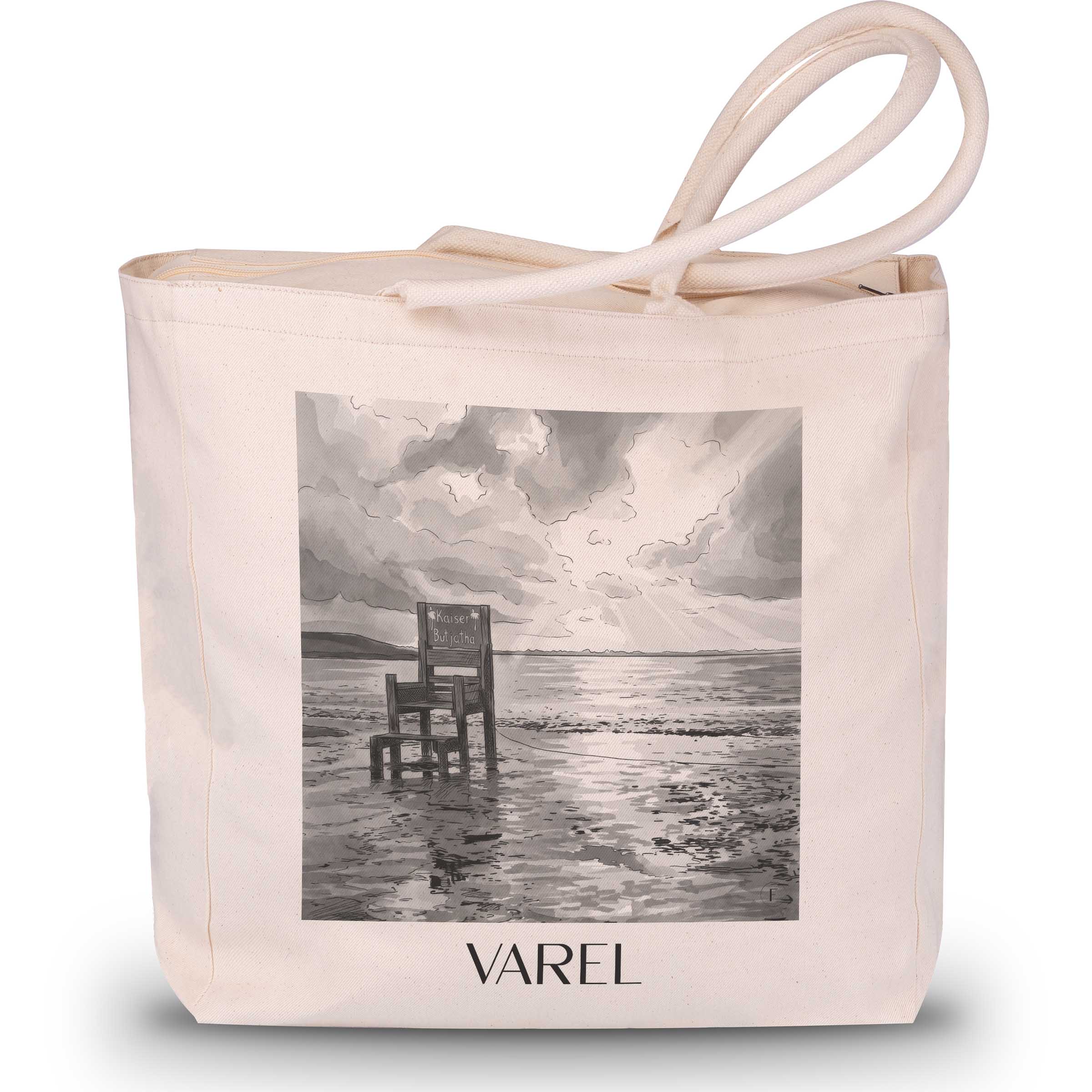 varel-friesland-deutschland-einkaufstasche-aquarell-schwarz-weiss