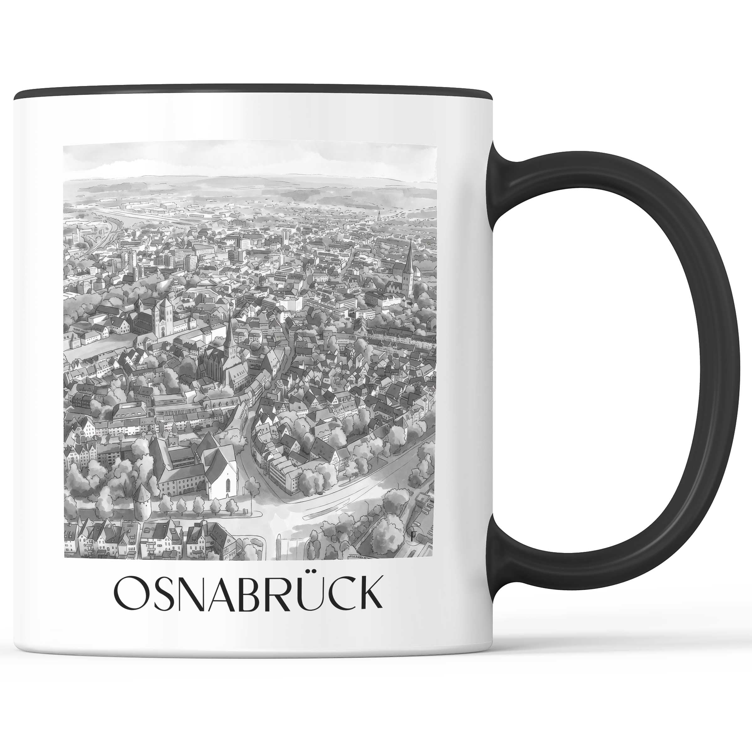 osnabrück-niedersachsen-deutschland-kaffeebecher-aquarell-schwarz-weiss