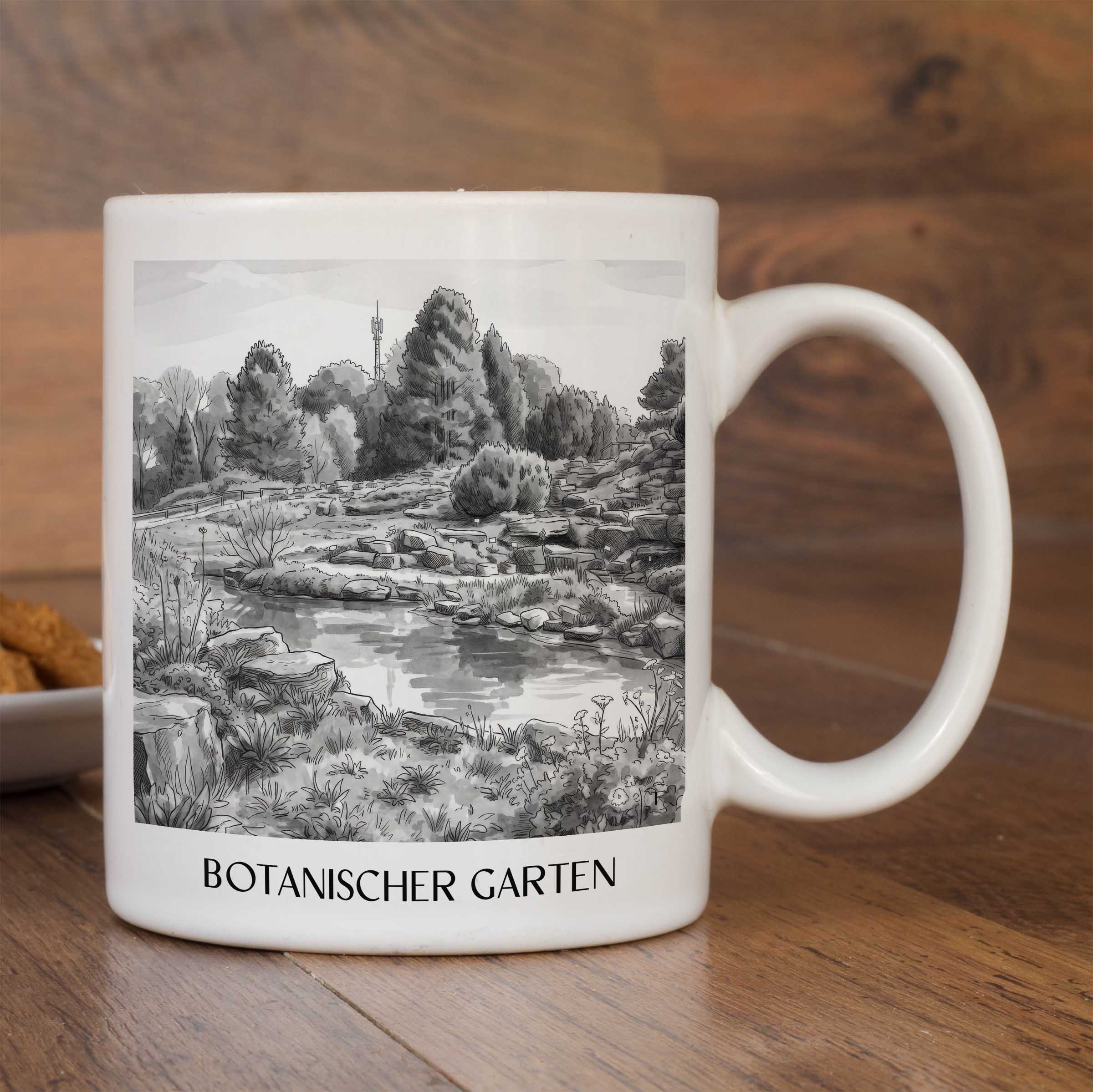 botanischer-garten-osnabrück-deutschland-kaffeebecher-aquarell-schwarz-weiss
