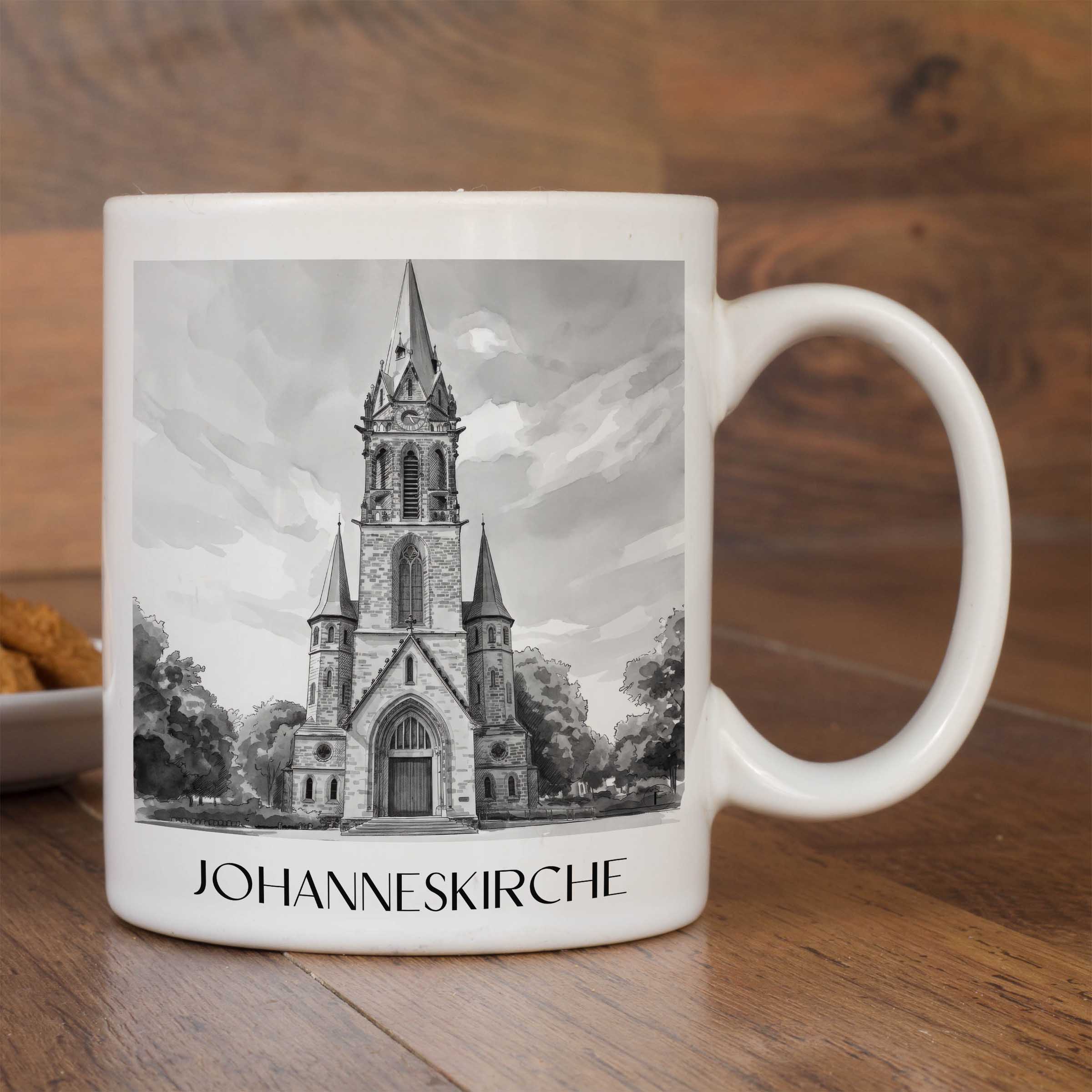 johanneskirche-darmstadt-deutschland-kaffeebecher-aquarell-schwarz-weiss