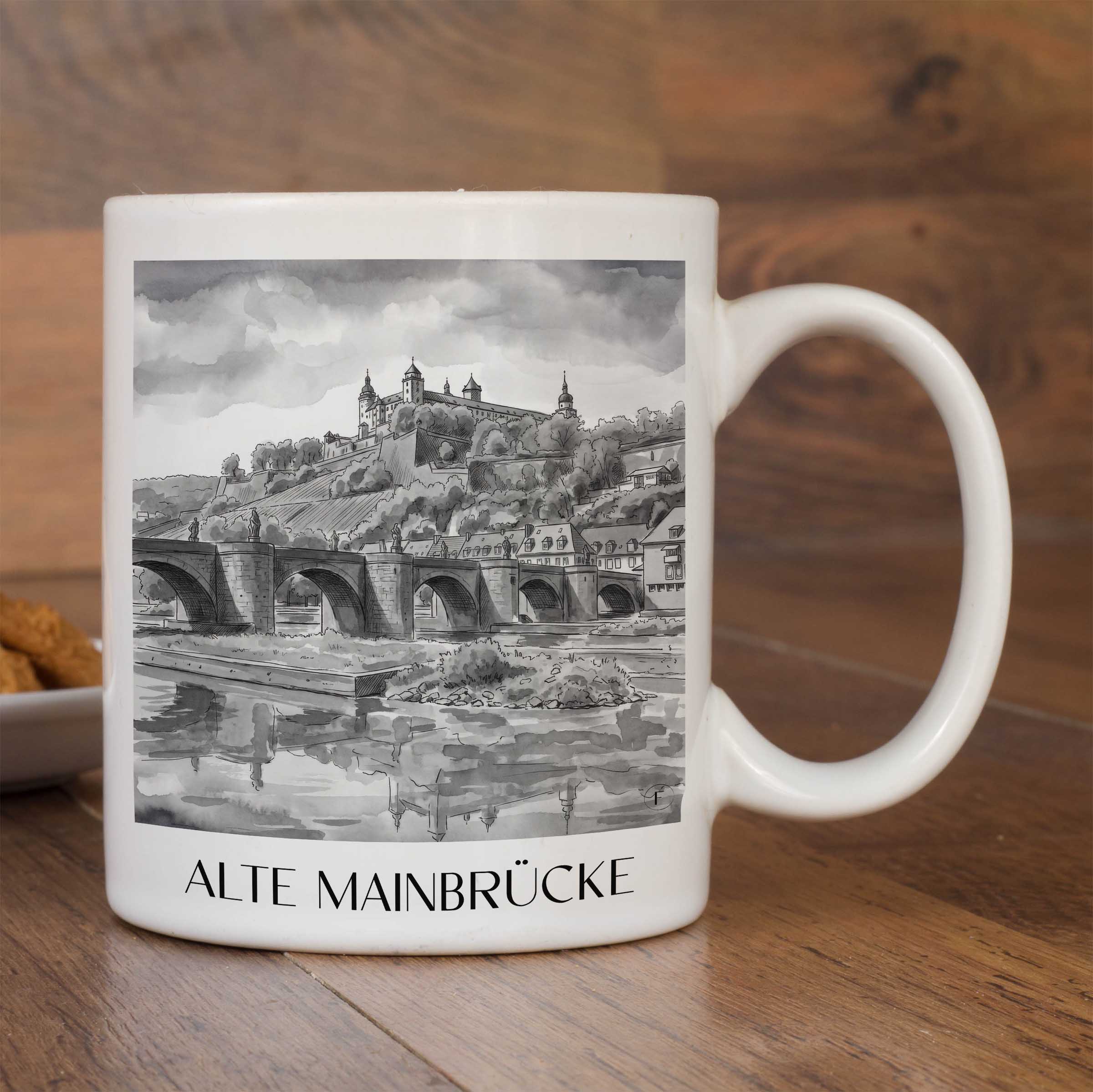 alte-mainbrücke-würzburg-deutschland-kaffeebecher-aquarell-schwarz-weiss