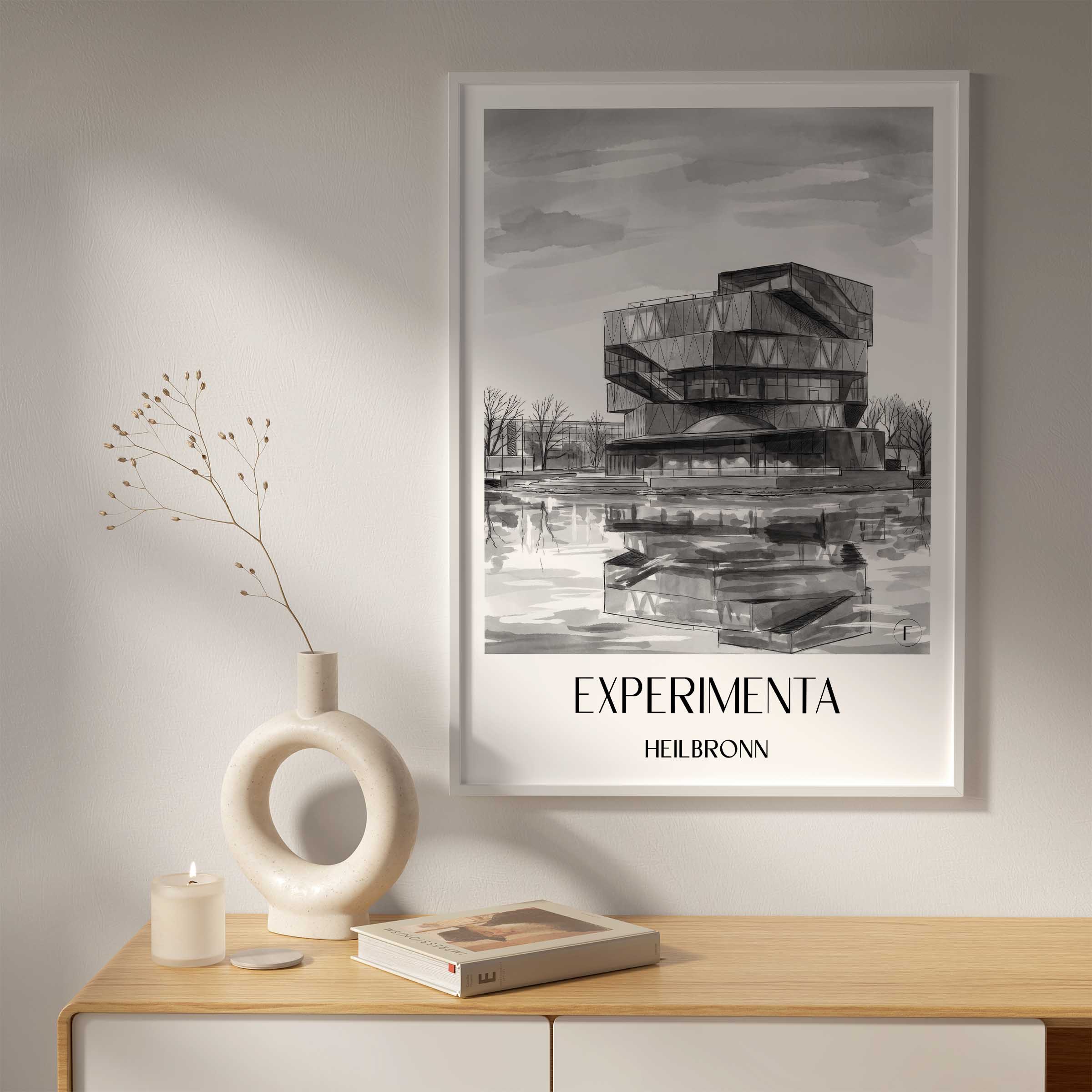 experimenta-heilbronn-deutschland-poster-aquarell-schwarz-weiss