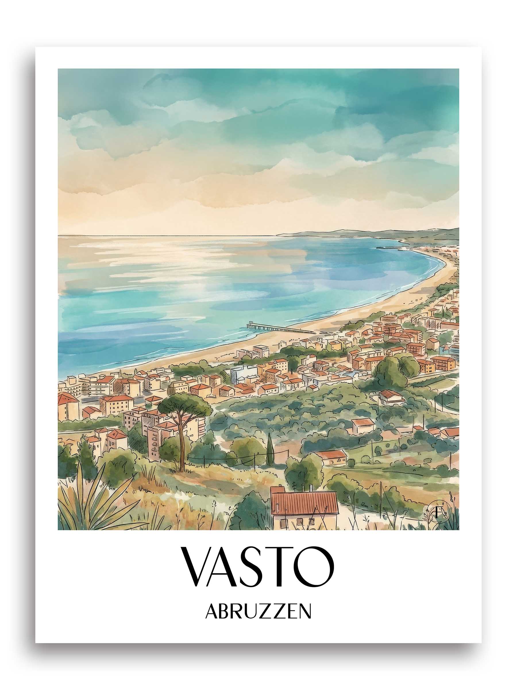 vasto-abruzzen-italien-poster-aquarell