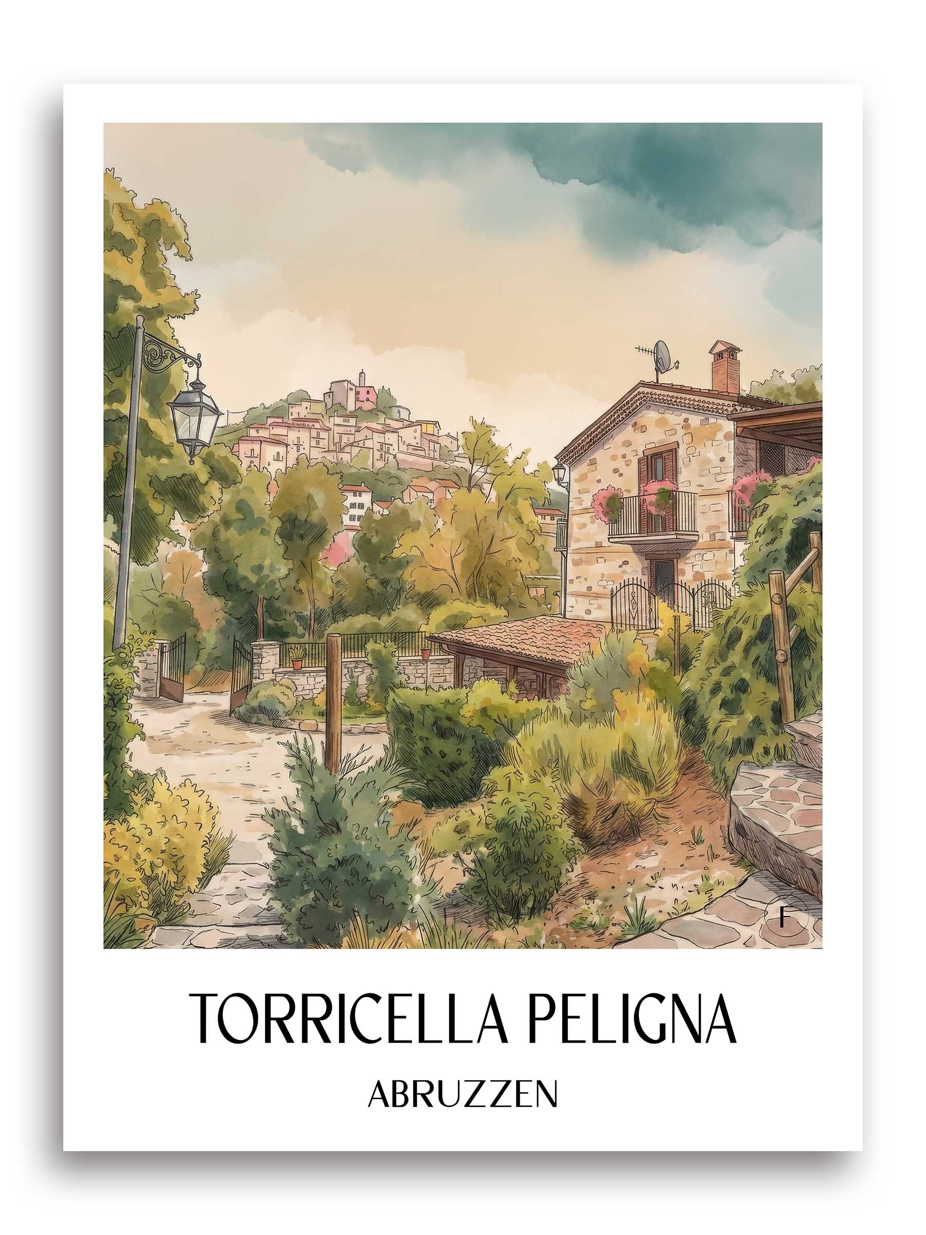 torricella-peligna-abruzzen-italien-poster-aquarell