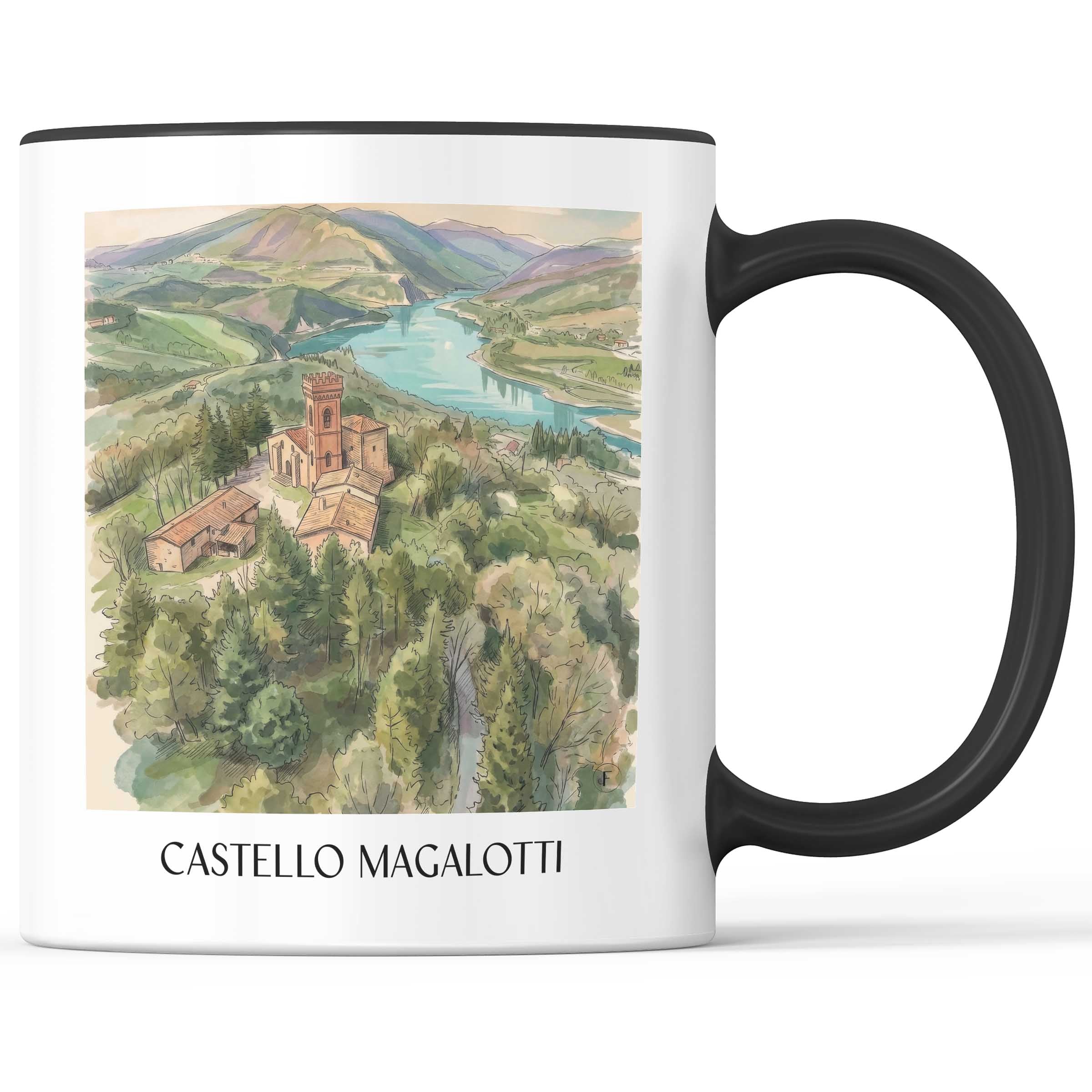 castello-magalotti-fiastra-italien-kaffeebecher-aquarell
