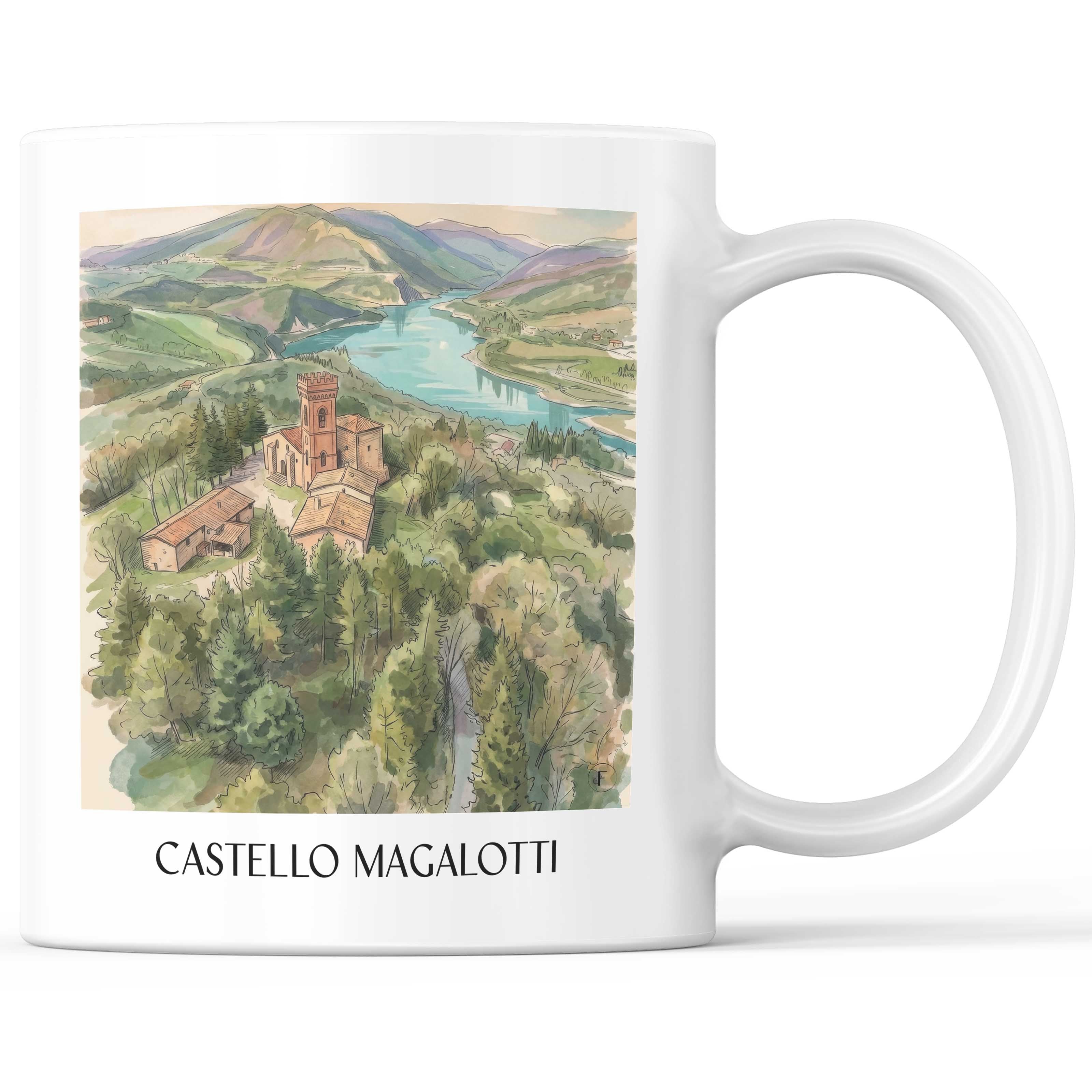 castello-magalotti-fiastra-italien-kaffeebecher-aquarell