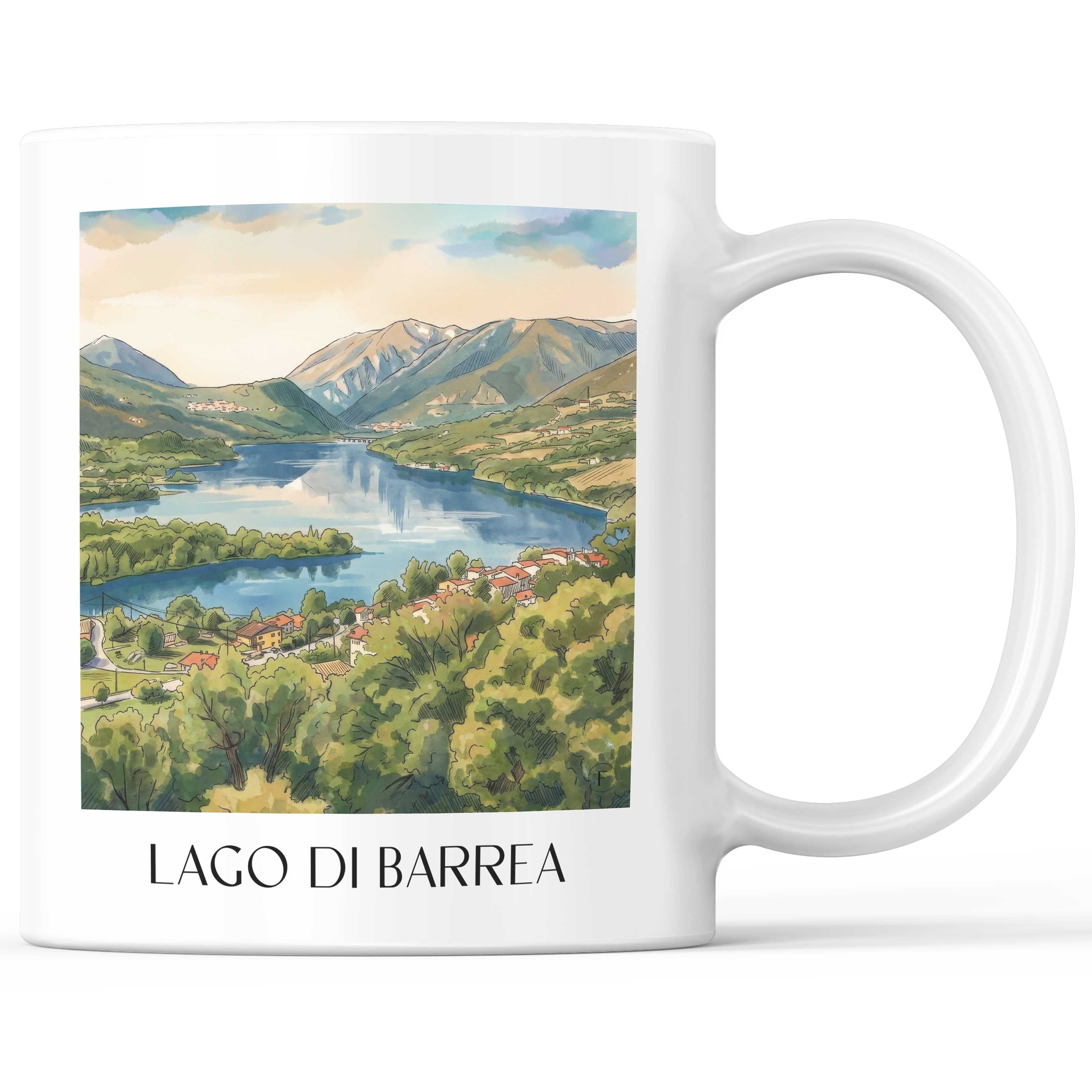 lago-di-barrea-l´aquila-italien-kaffeebecher-aquarell