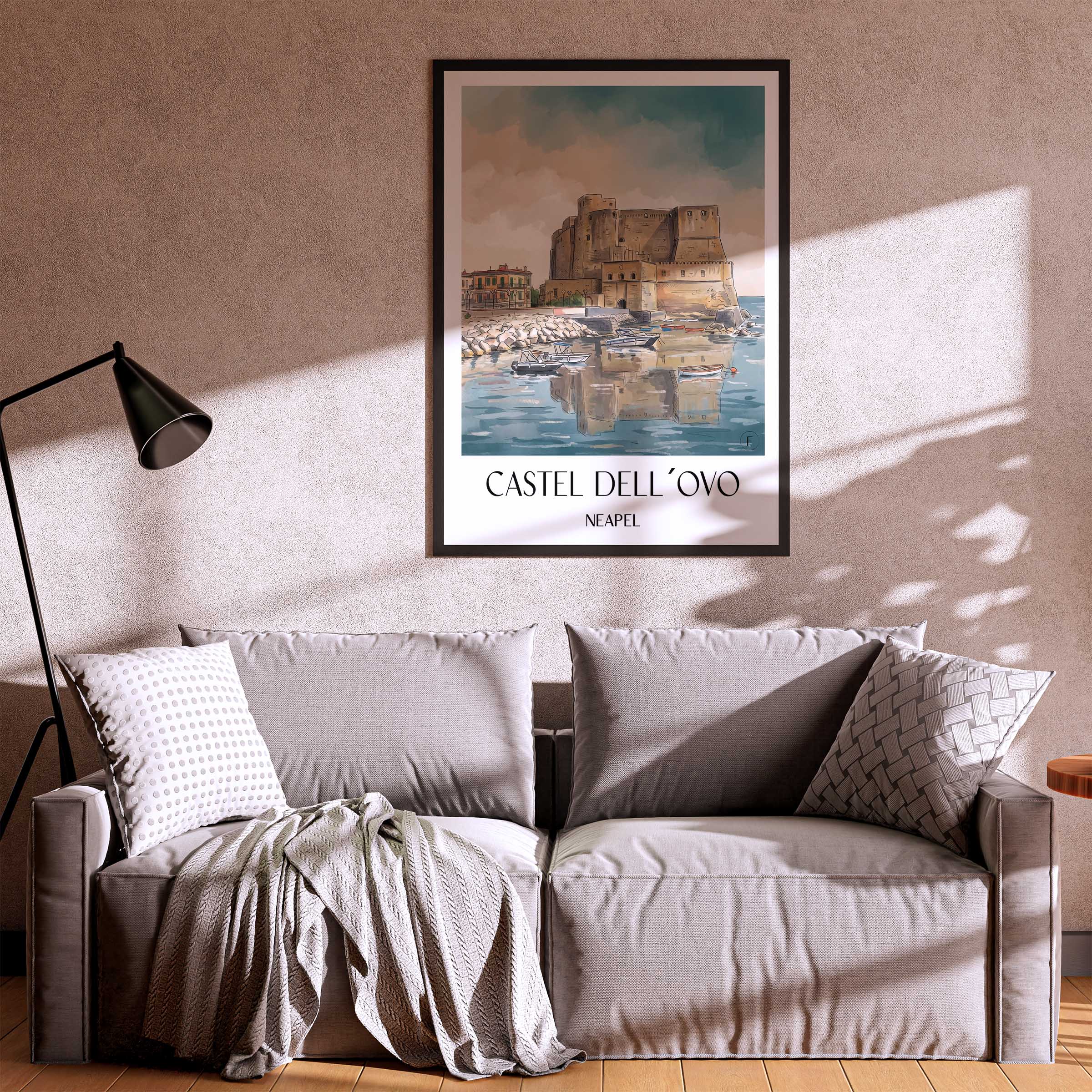 castel-dell´ovo-neapel-italien-poster-aquarell