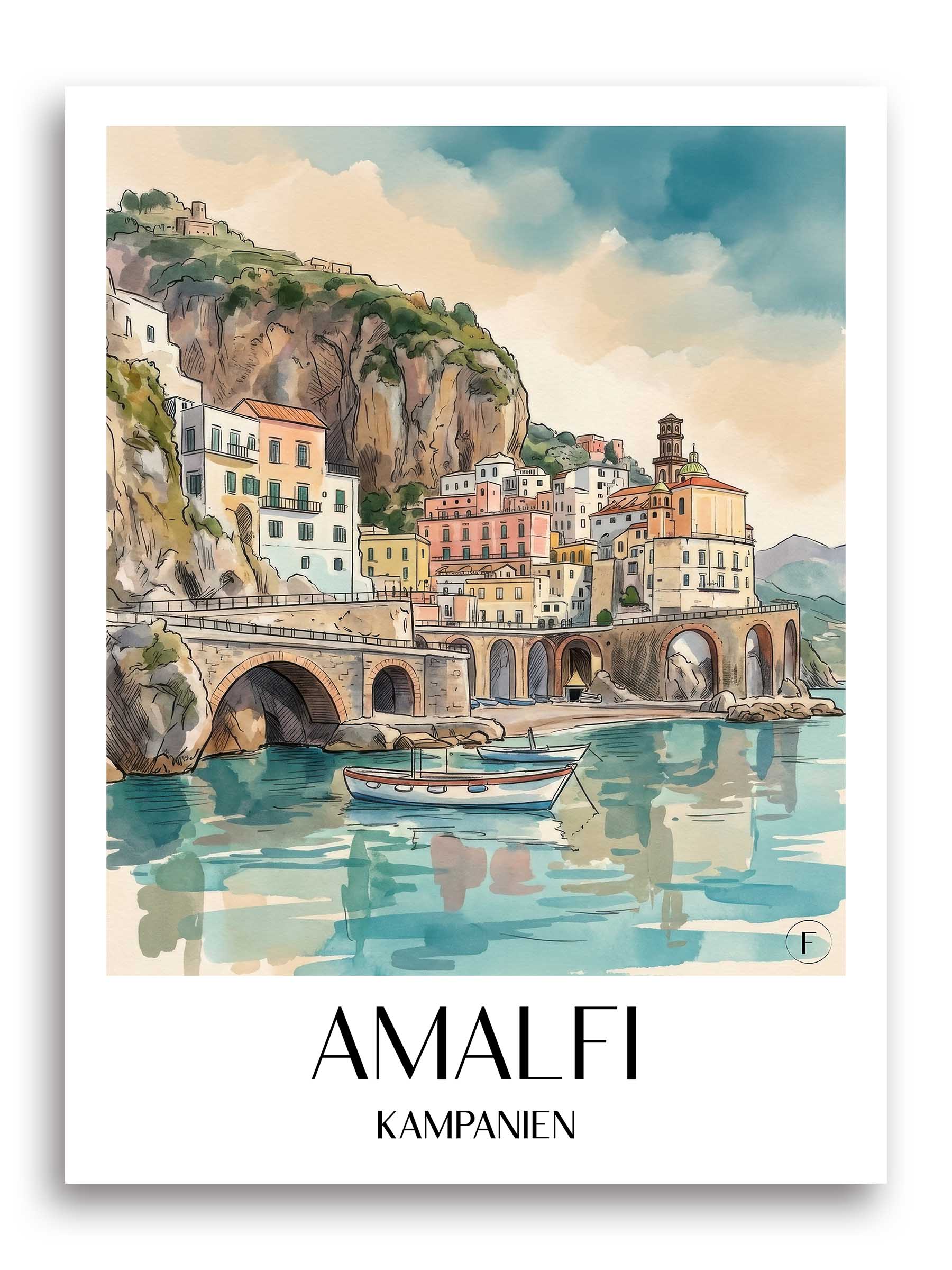 amalfi-kampanien-italien-poster-aquarell