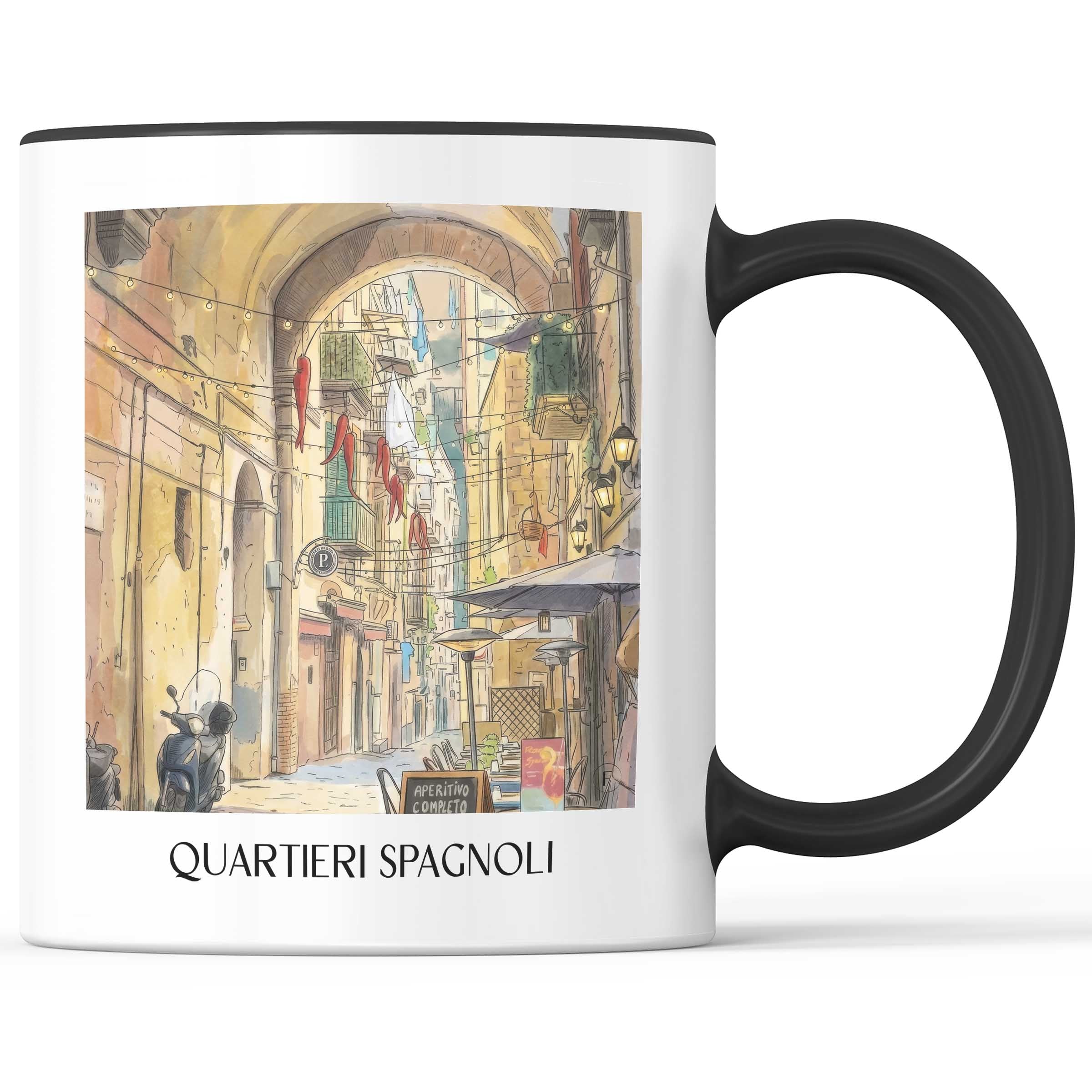 quartieri-spagnoli-neapel-italien-kaffeebecher-aquarell