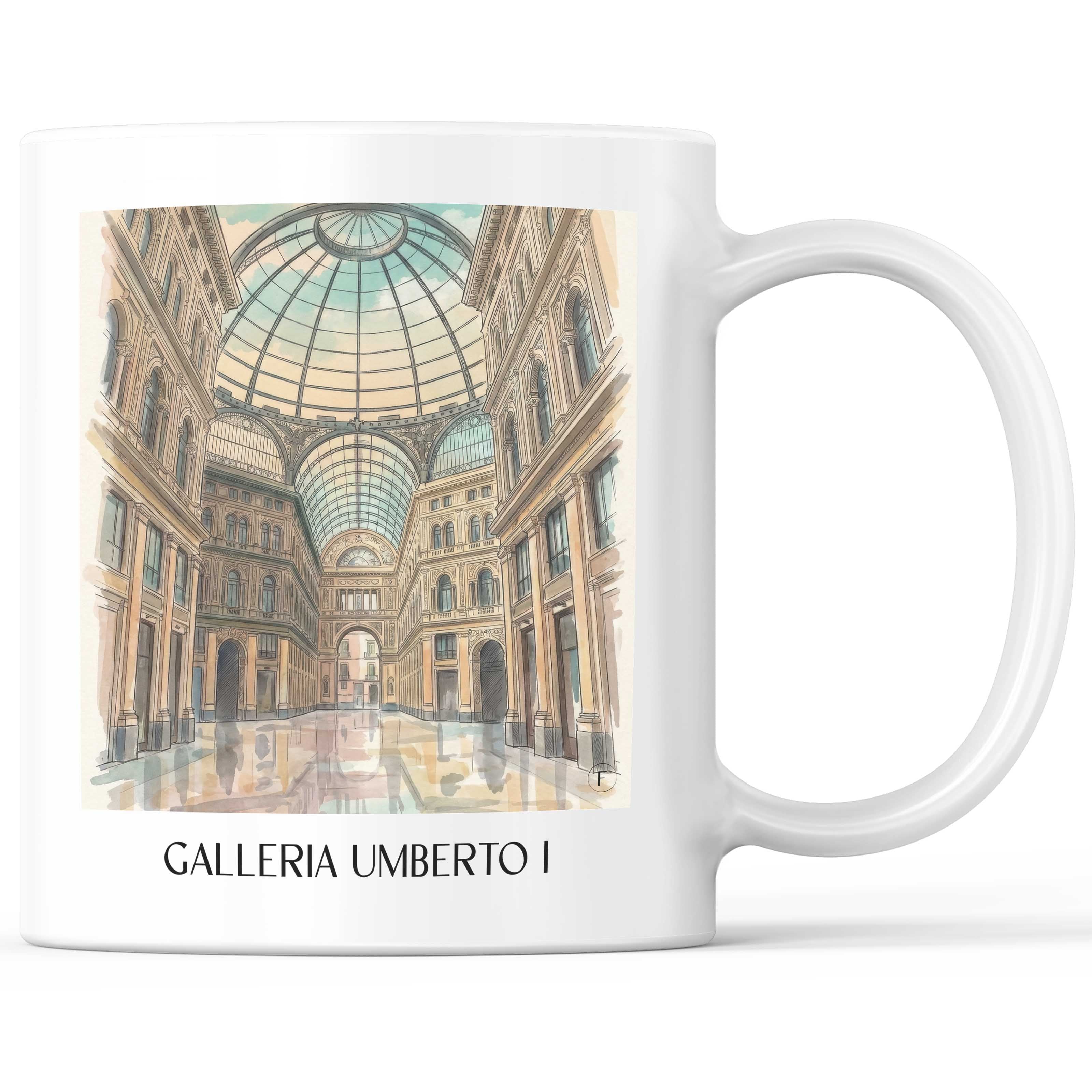 galleria-umberto-i-neapel-italien-kaffeebecher-aquarell