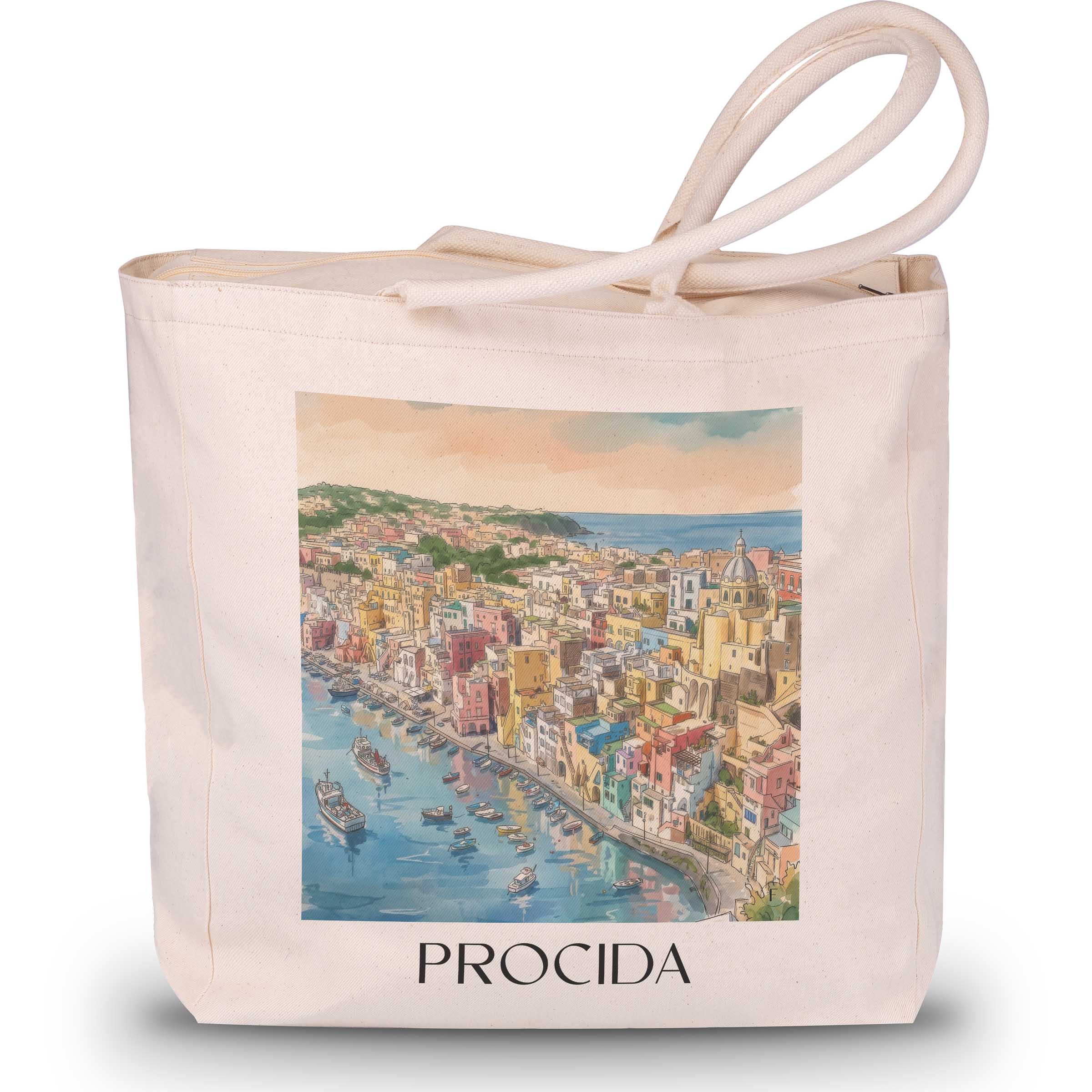 procida-kampanien-italien-einkaufstasche-aquarell
