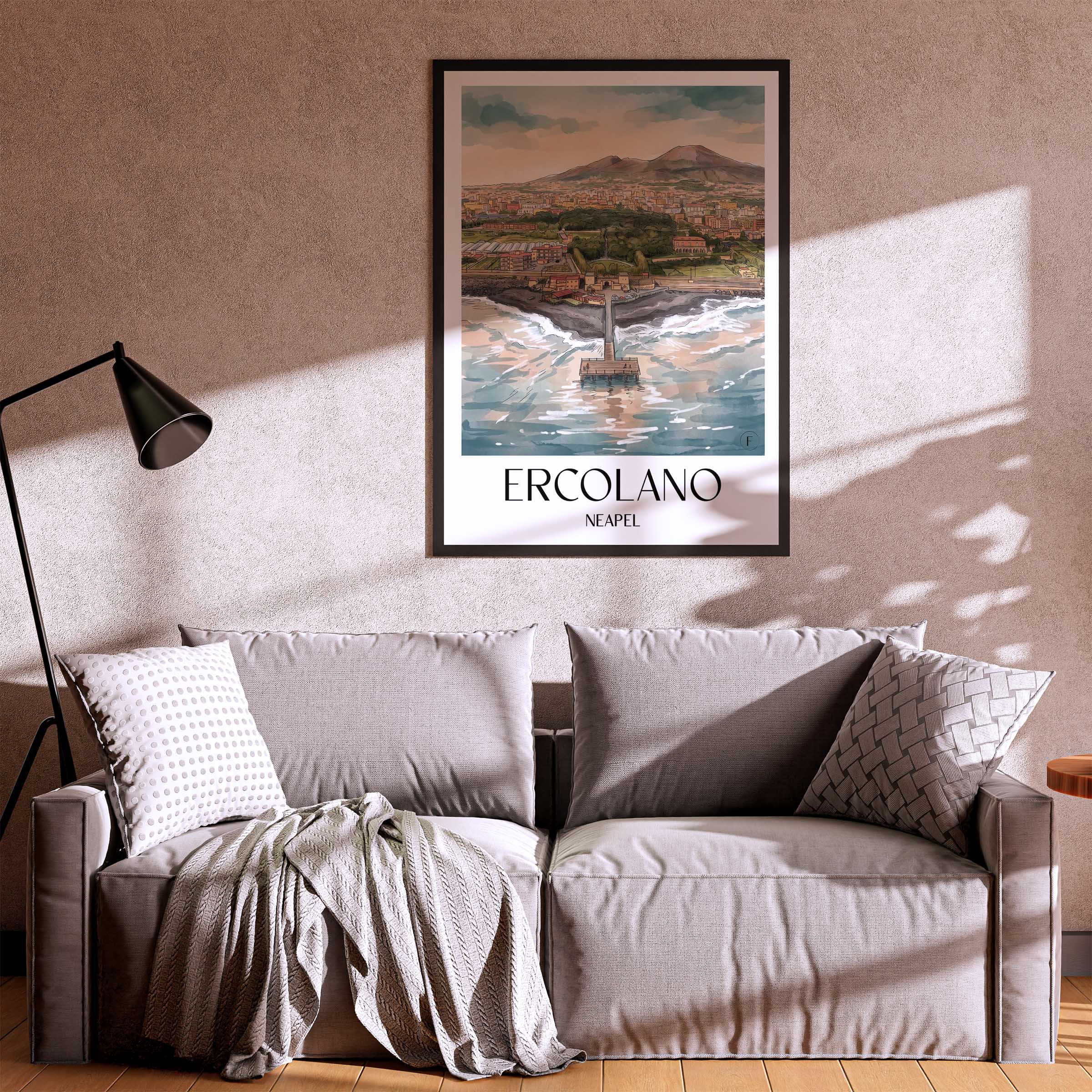 ercolano-neapel-italien-poster-aquarell