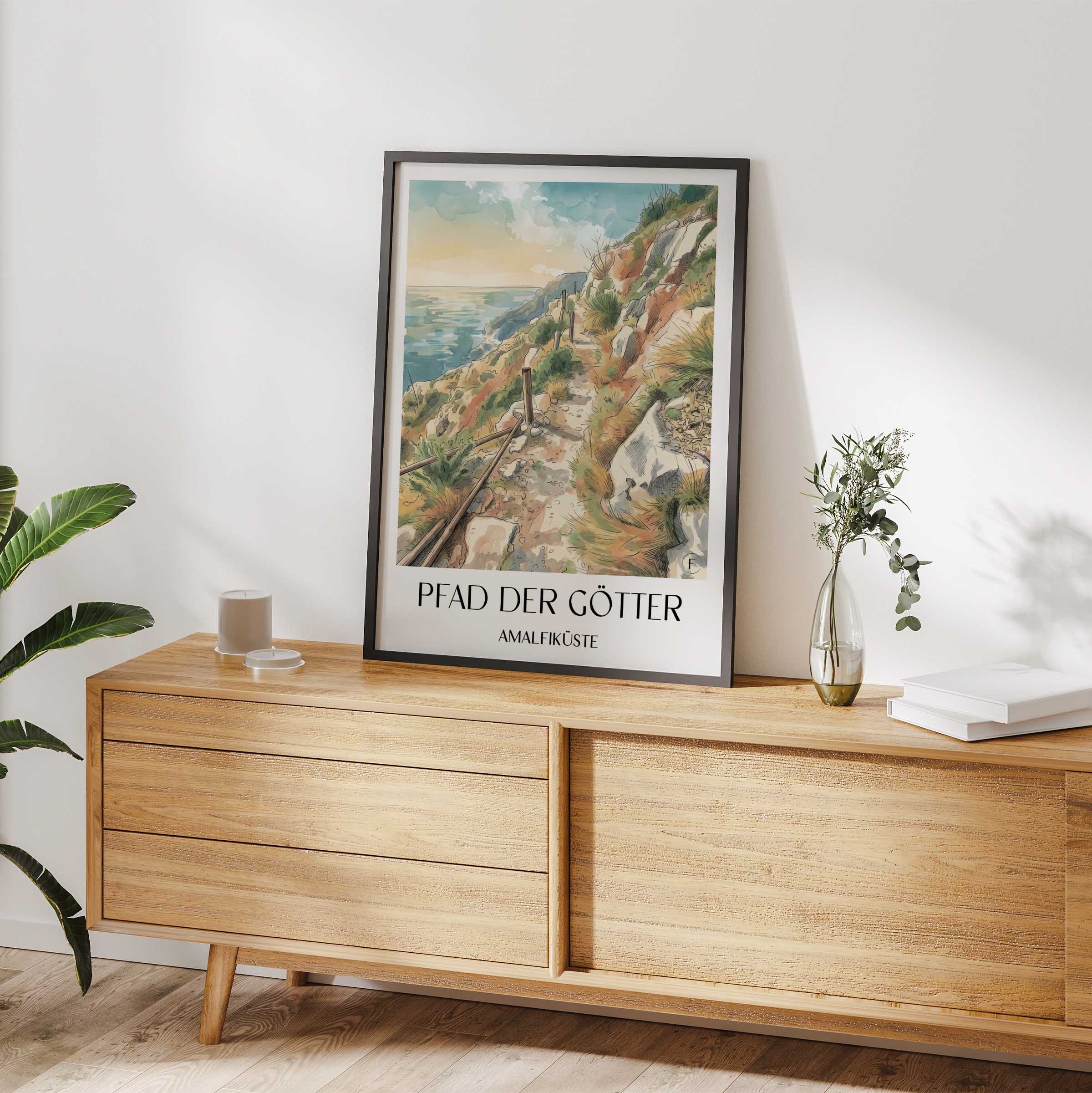 pfad-der-götter-amalfiküste-italien-poster-aquarell