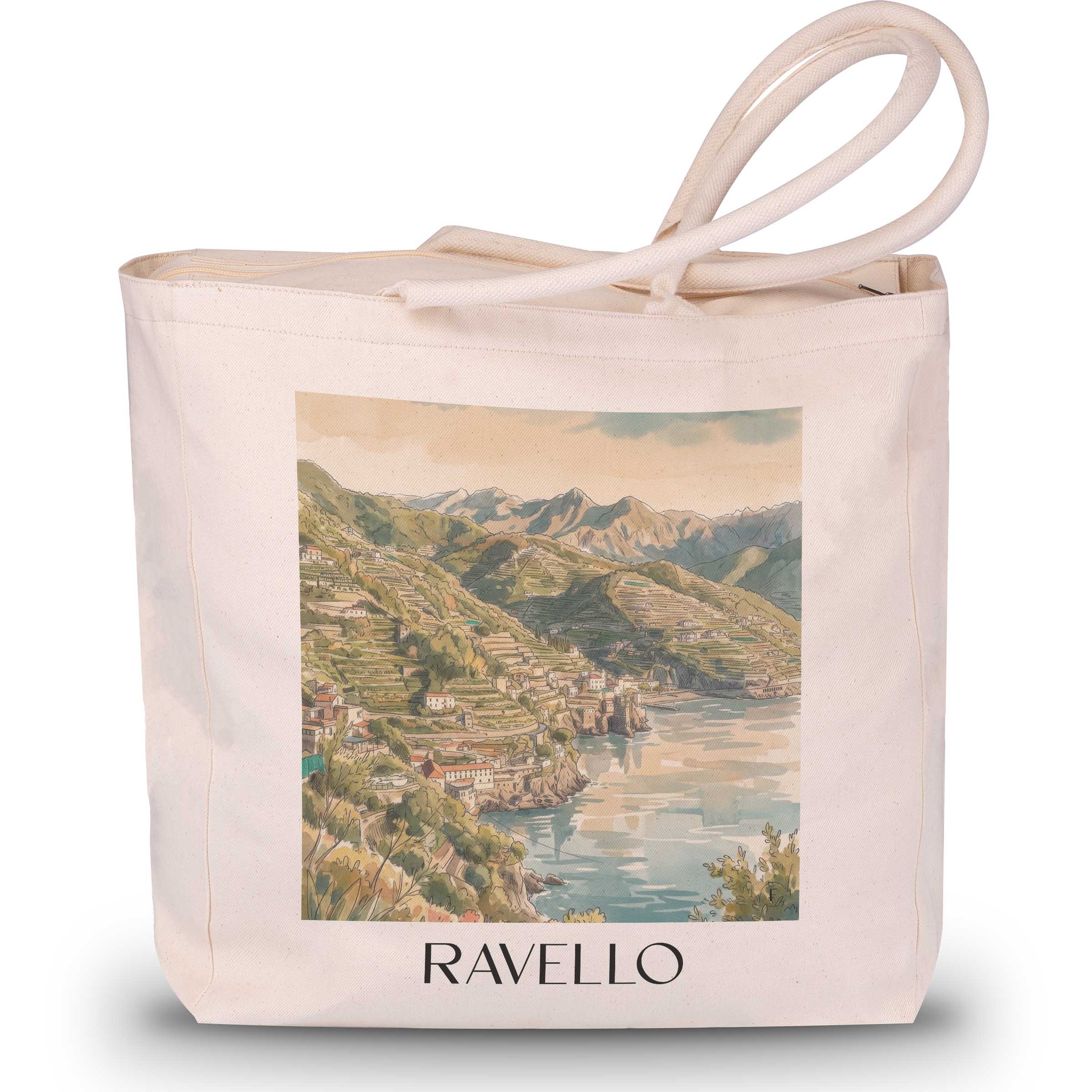 ravello-kampanien-italien-einkaufstasche-aquarell