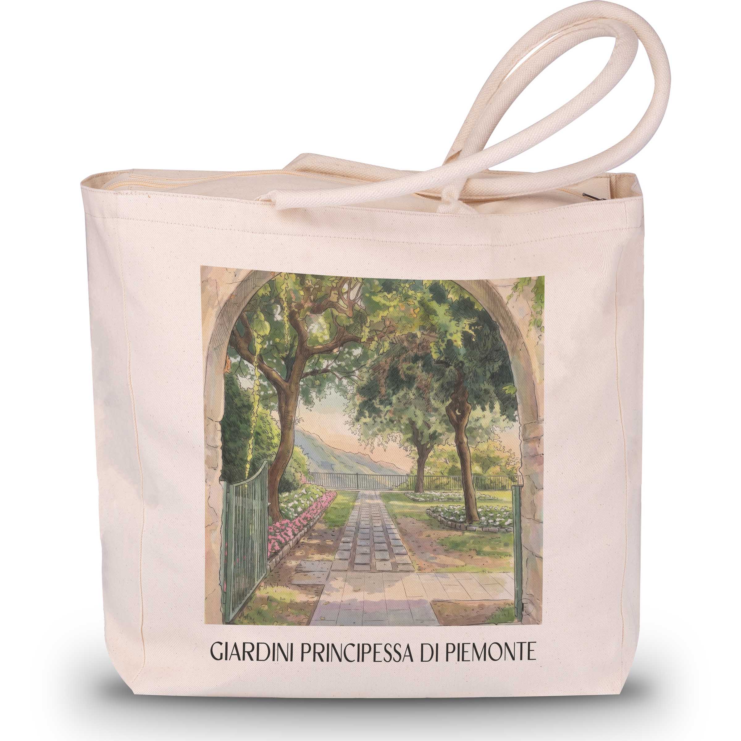giardini-principessa-di-piemonte-ravello-italien-einkaufstasche-aquarell