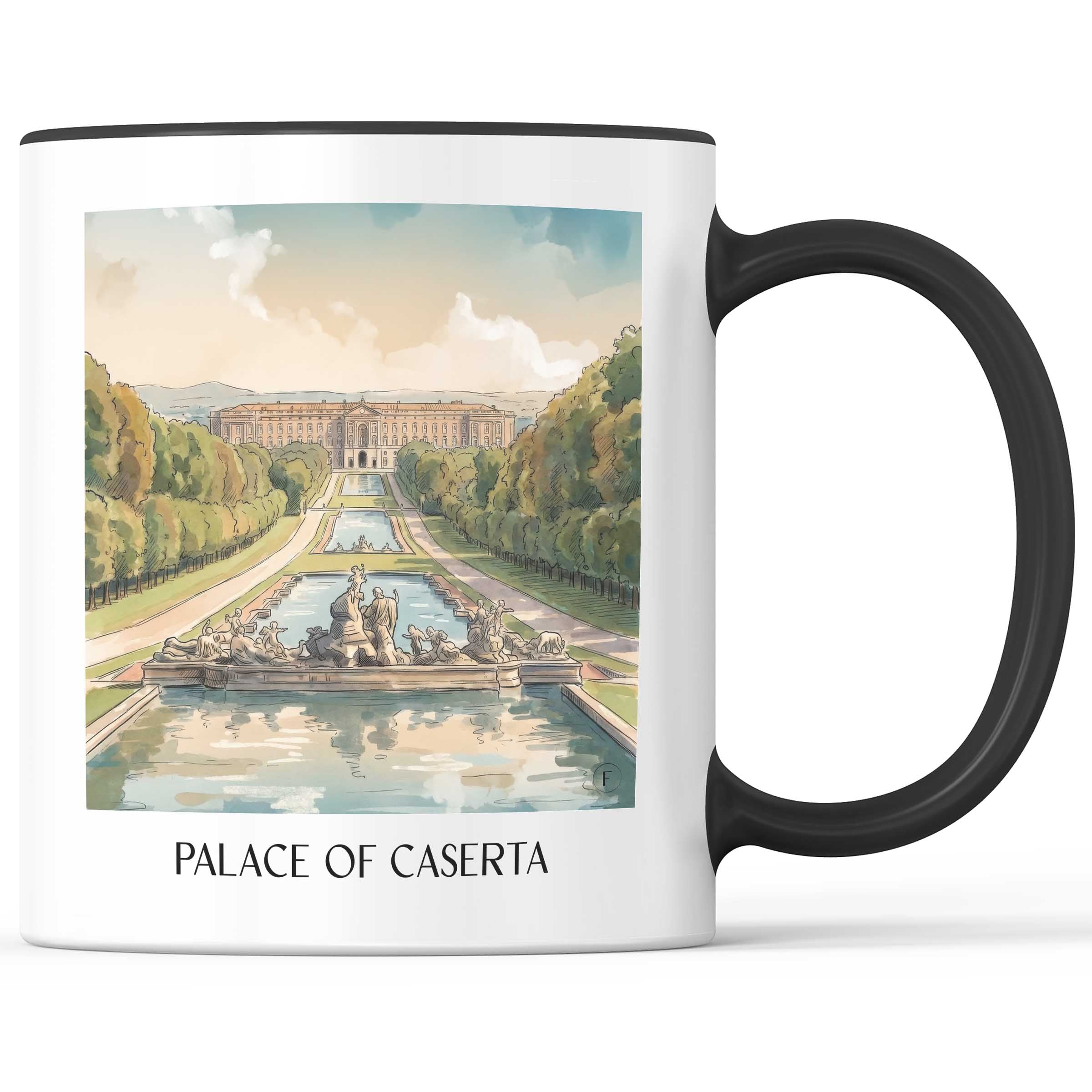 Palast von Caserta Kaffeebecher - Kampanien - Italien Becher - Kaffeetasse im Aquarell Stil