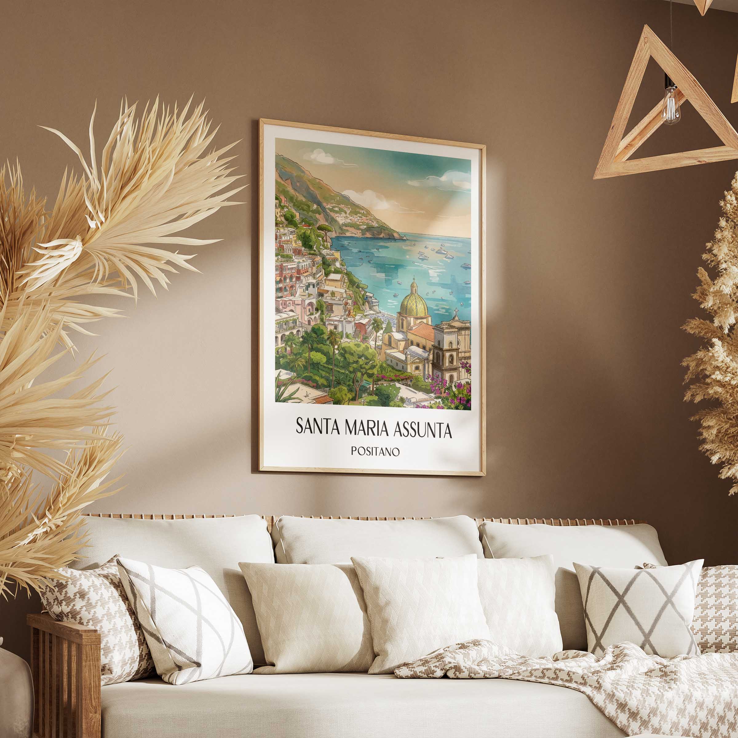 santa-maria-assunta-positano-italien-poster-aquarell