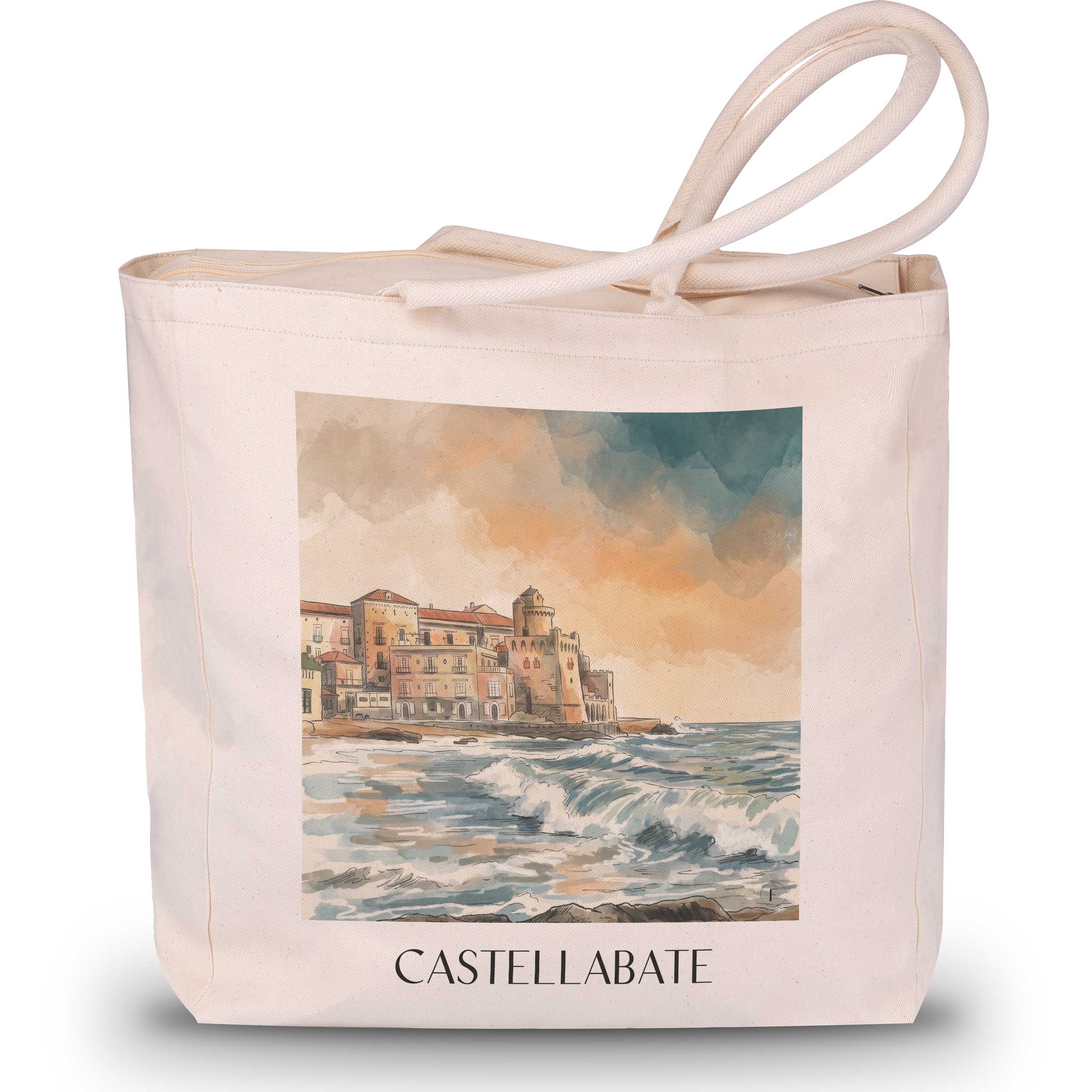 castellabate-kampanien-italien-einkaufstasche-aquarell