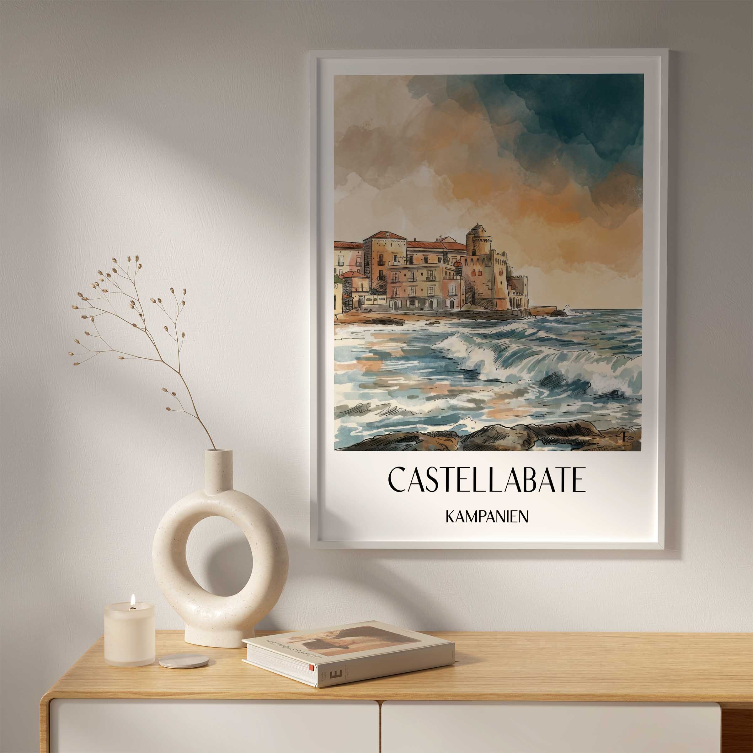castellabate-kampanien-italien-poster-aquarell