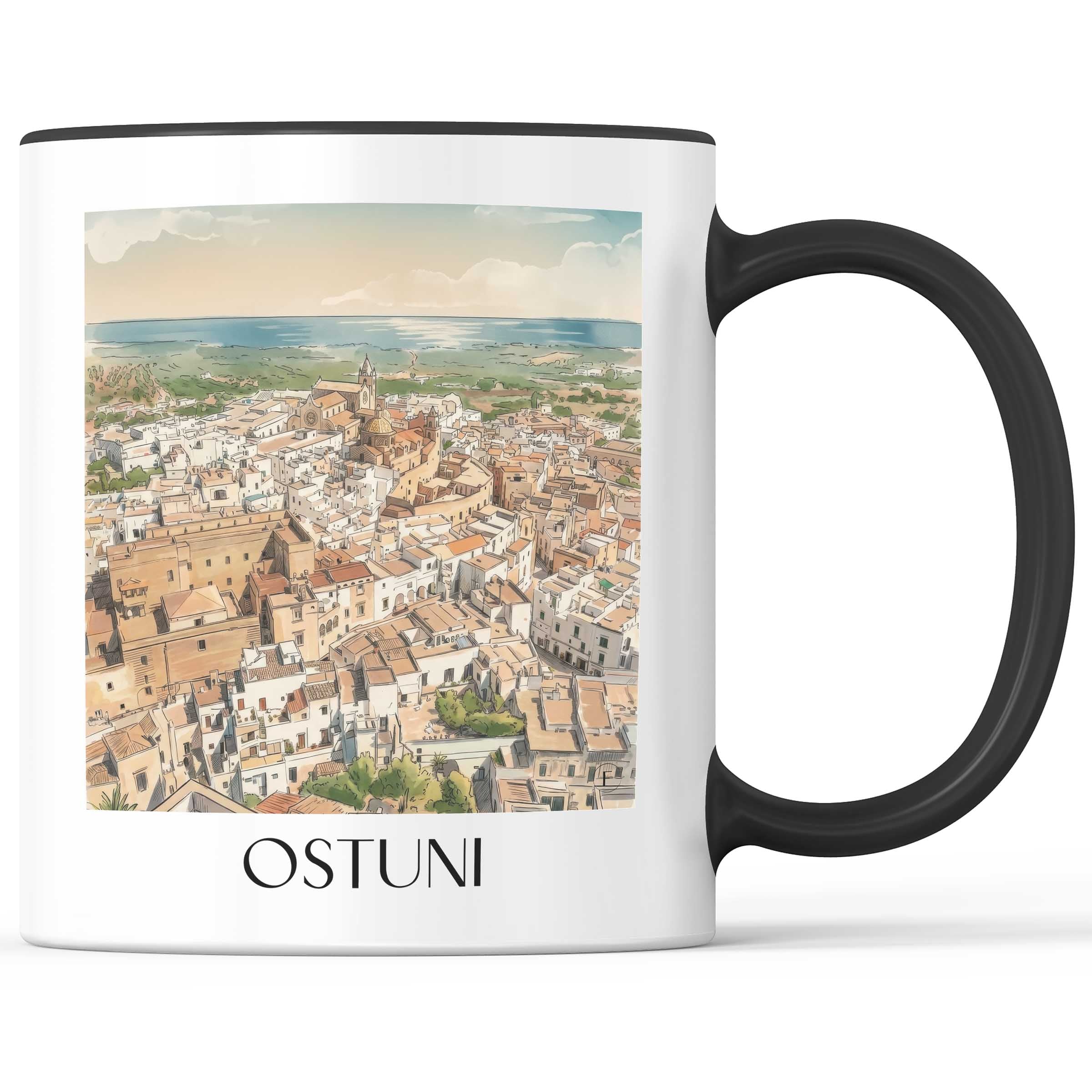 ostuni-apulien-italien-kaffeebecher-aquarell