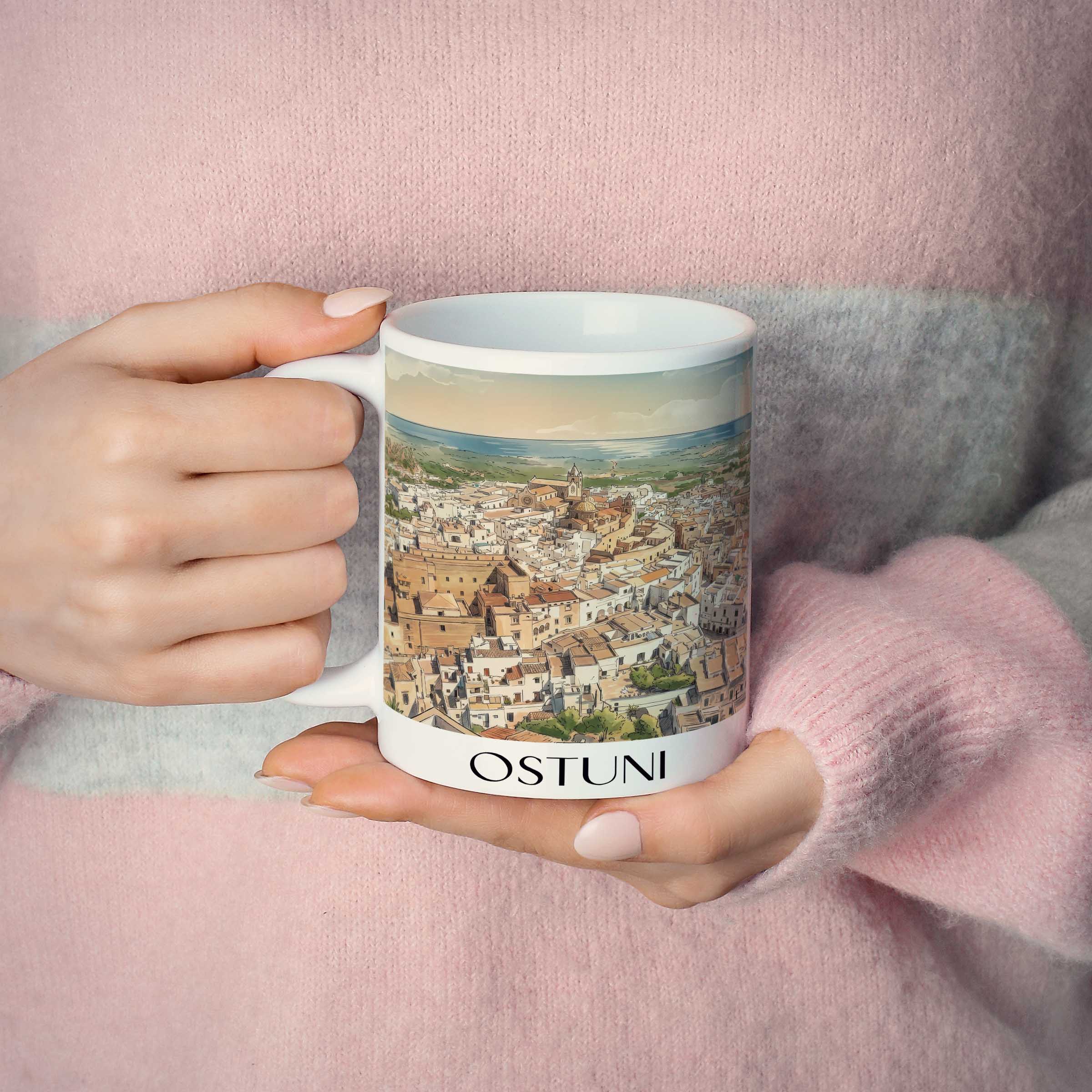 ostuni-apulien-italien-kaffeebecher-aquarell