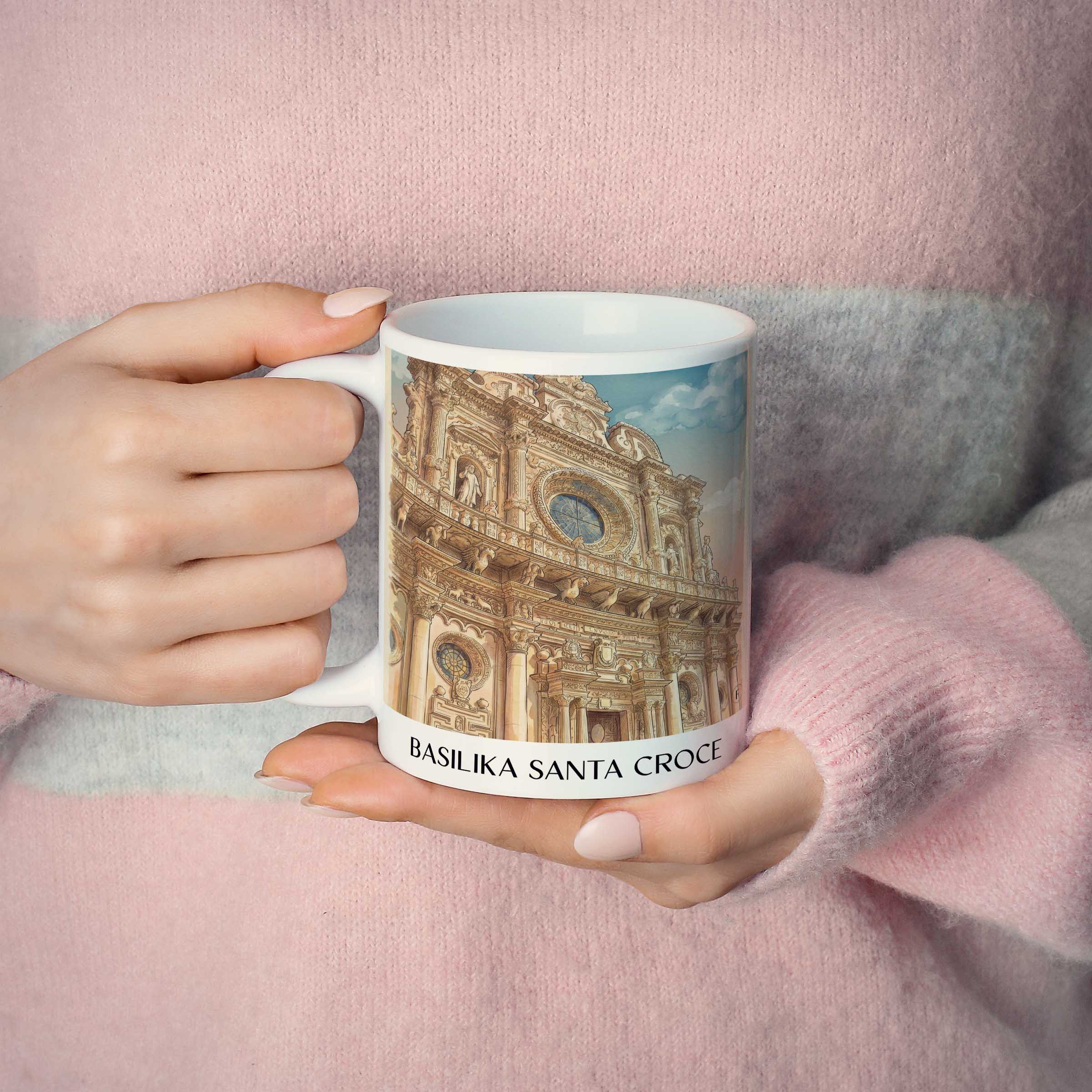 basilika-santa-croce-lecce-italien-kaffeebecher-aquarell