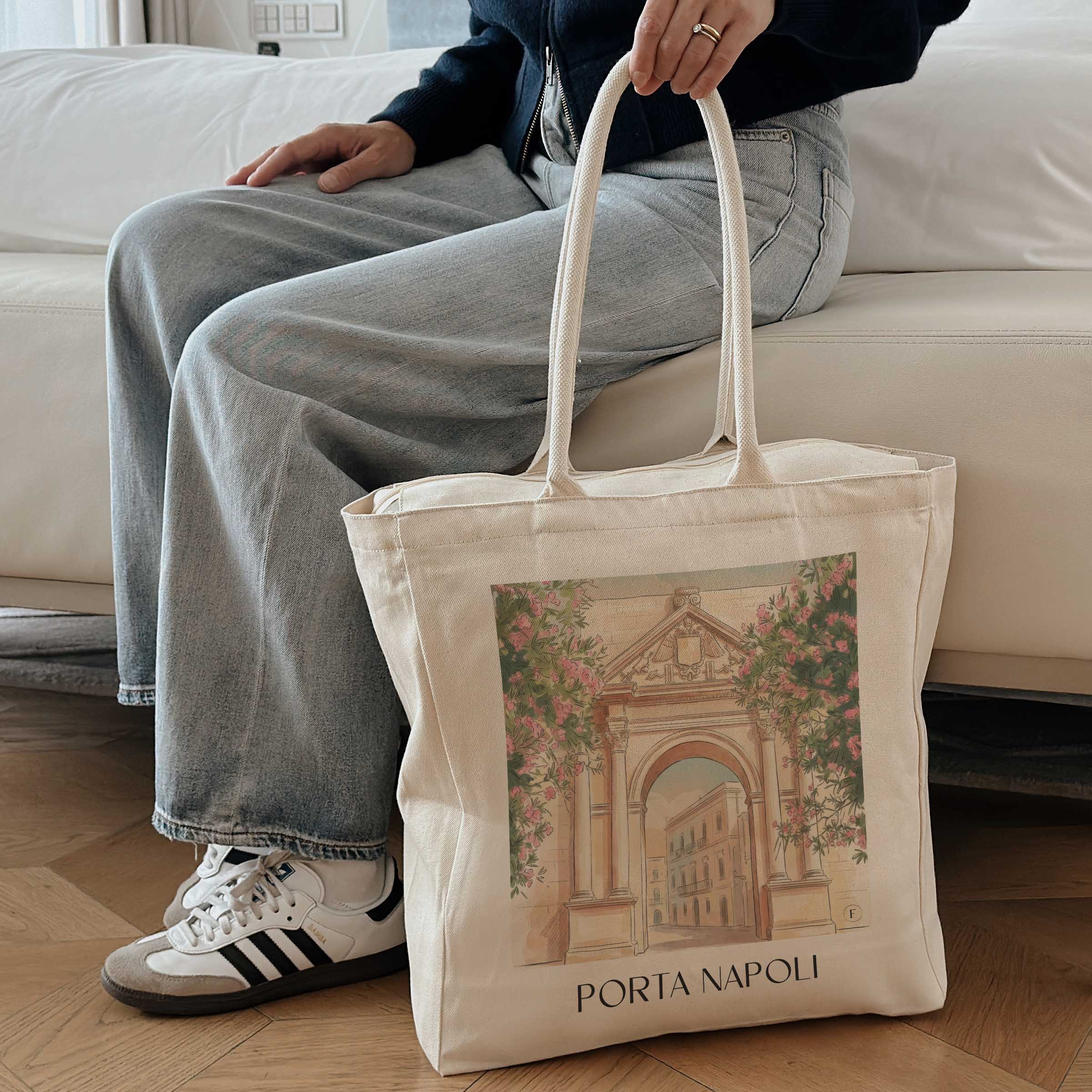 porta-napoli-lecce-italien-einkaufstasche-aquarell
