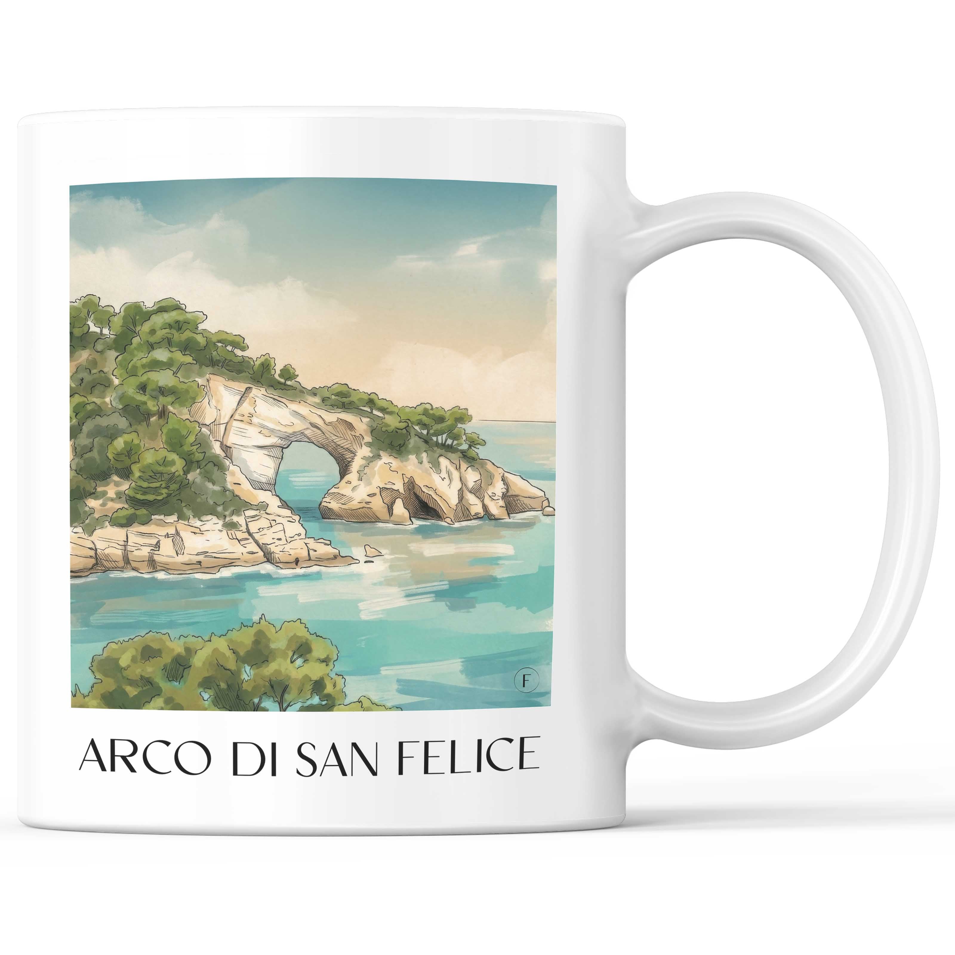 arco-di-san-felice-vieste-italien-kaffeebecher-aquarell