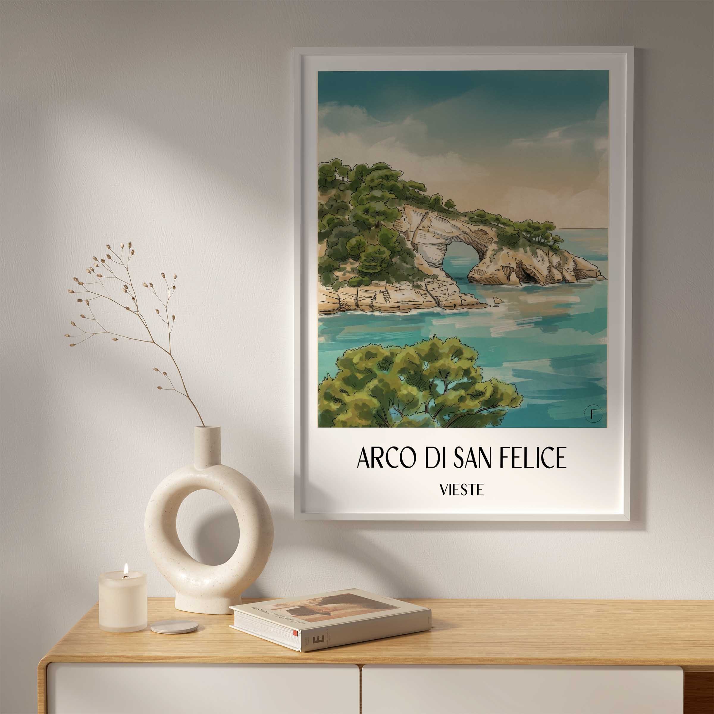 arco-di-san-felice-vieste-italien-poster-aquarell
