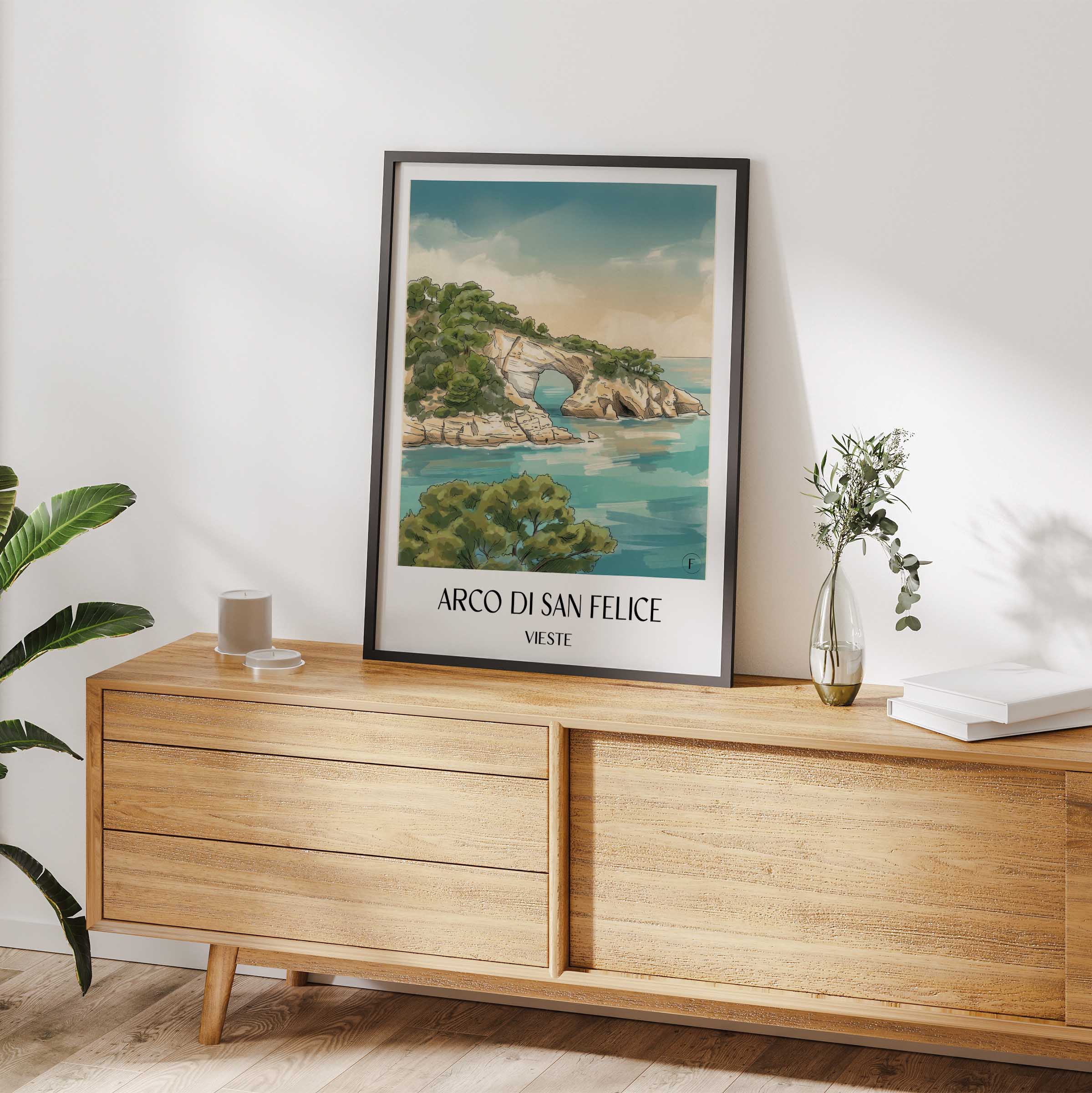 arco-di-san-felice-vieste-italien-poster-aquarell