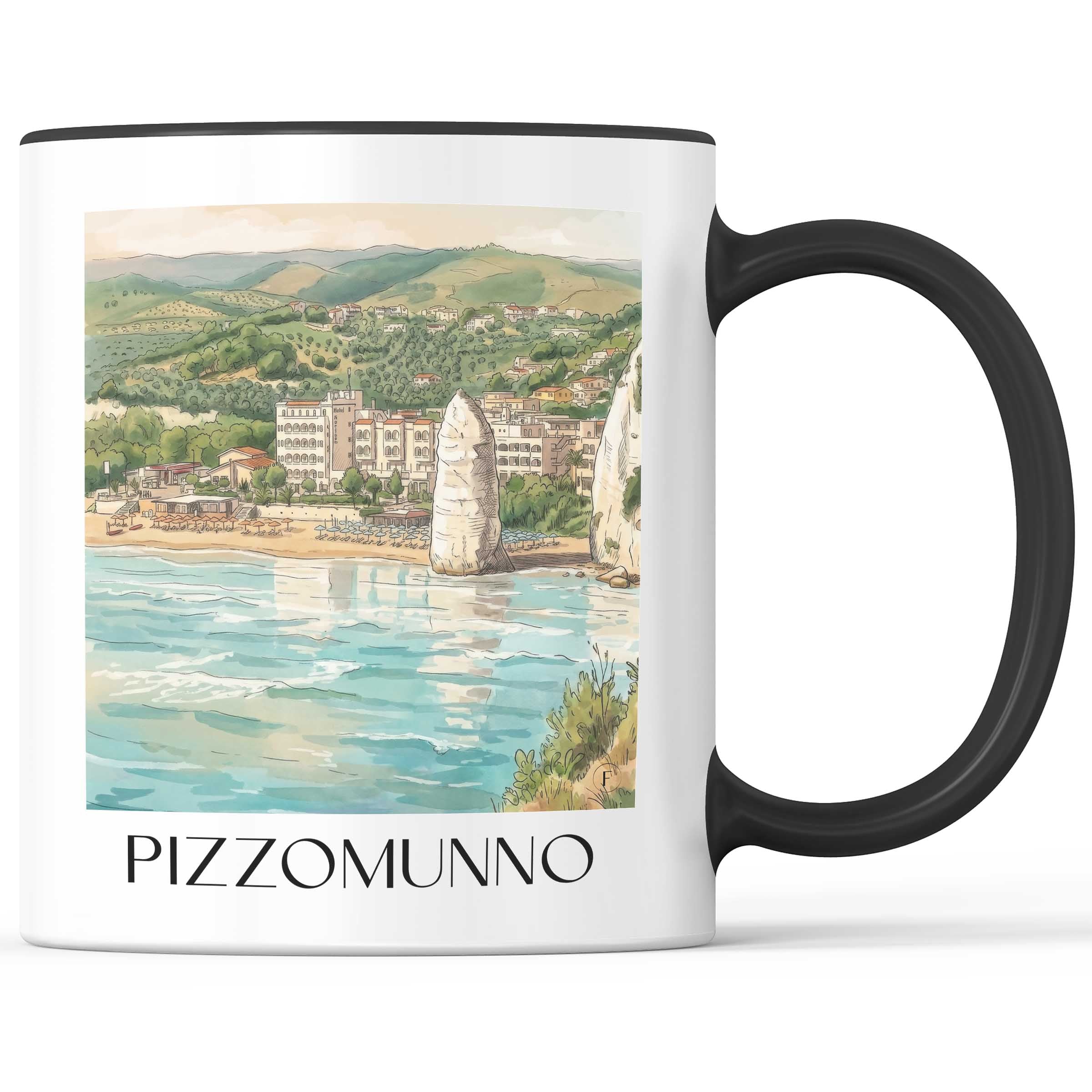 pizzomunno-vieste-italien-kaffeebecher-aquarell