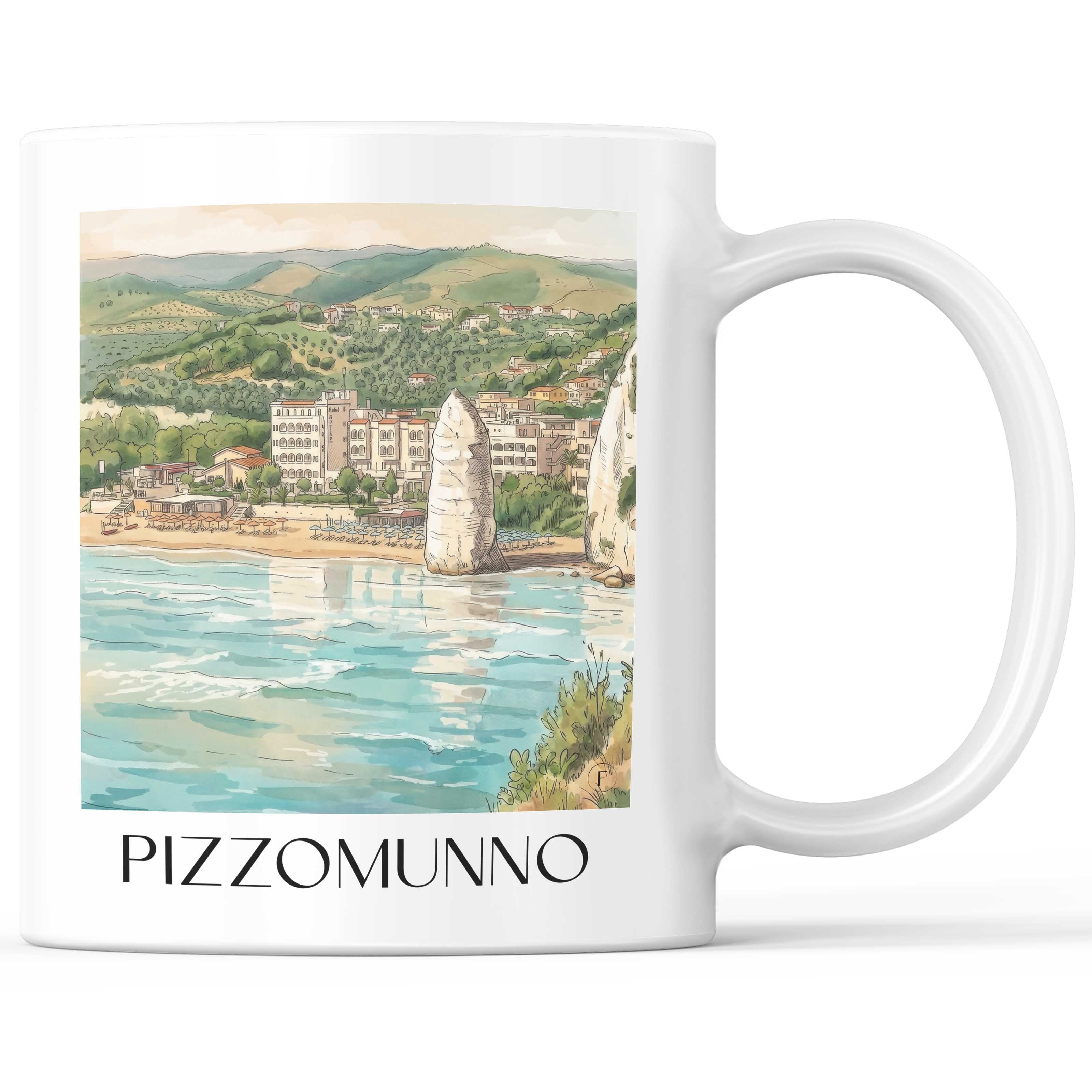 pizzomunno-vieste-italien-kaffeebecher-aquarell