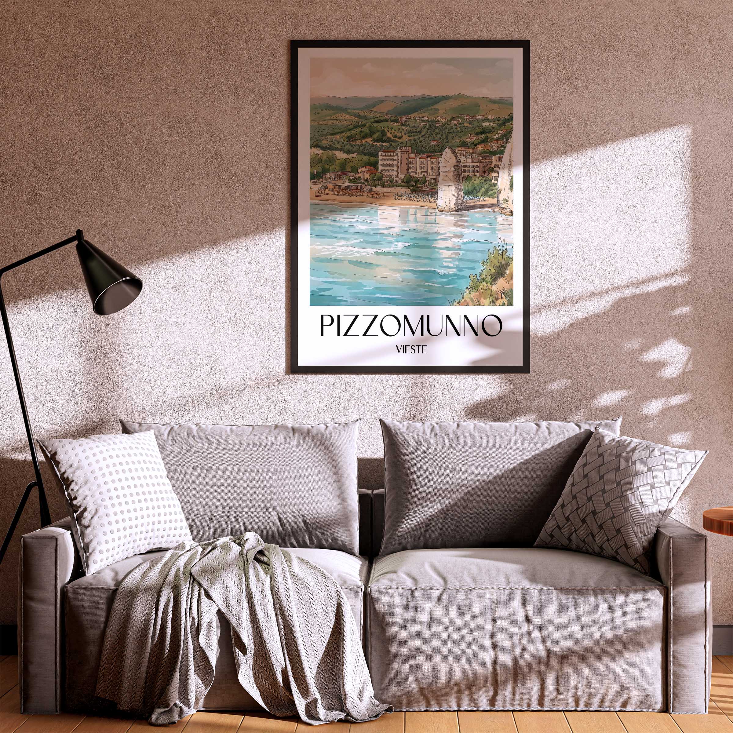 pizzomunno-vieste-italien-poster-aquarell