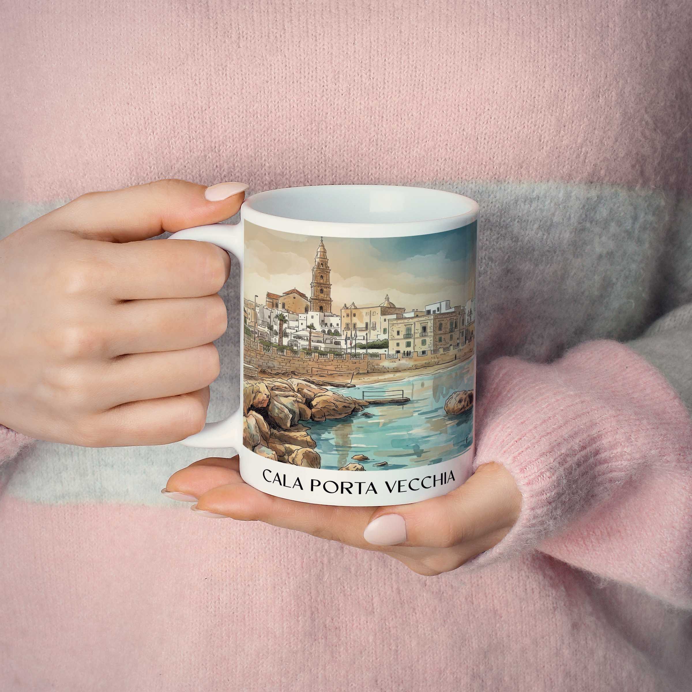 cala-porta-vecchia-monopoli-italien-kaffeebecher-aquarell