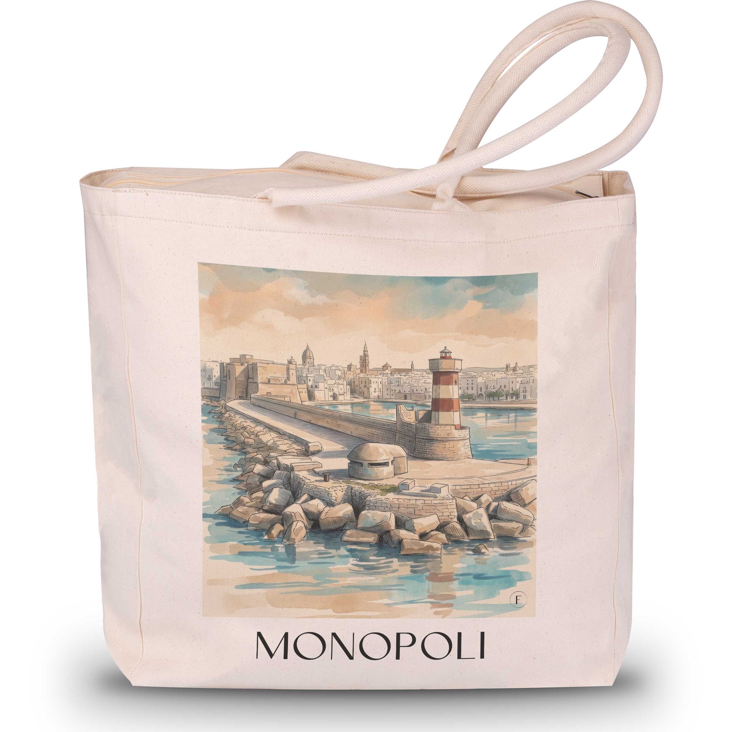 monopoli-apulien-italien-einkaufstasche-aquarell