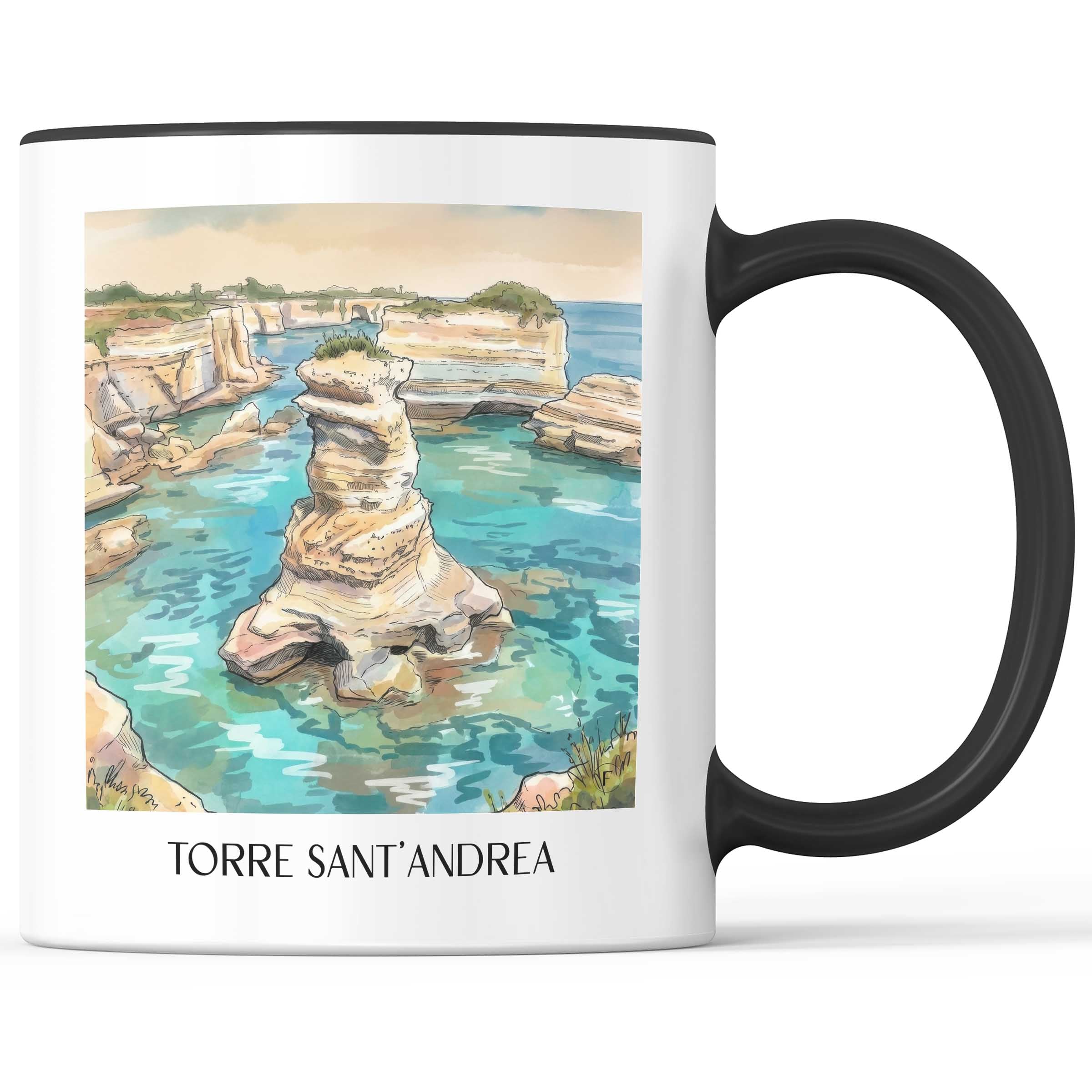 torre-sant´andrea-salento-italien-kaffeebecher-aquarell