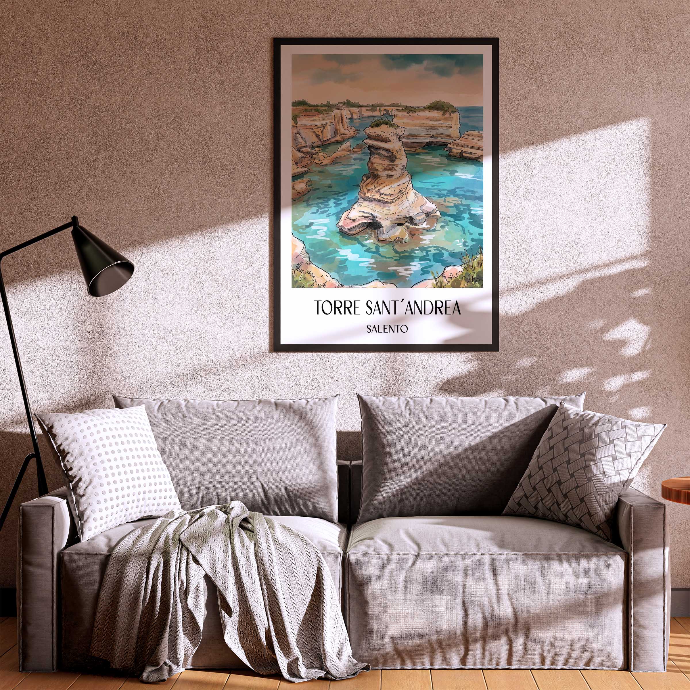 torre-sant´andrea-salento-italien-poster-aquarell
