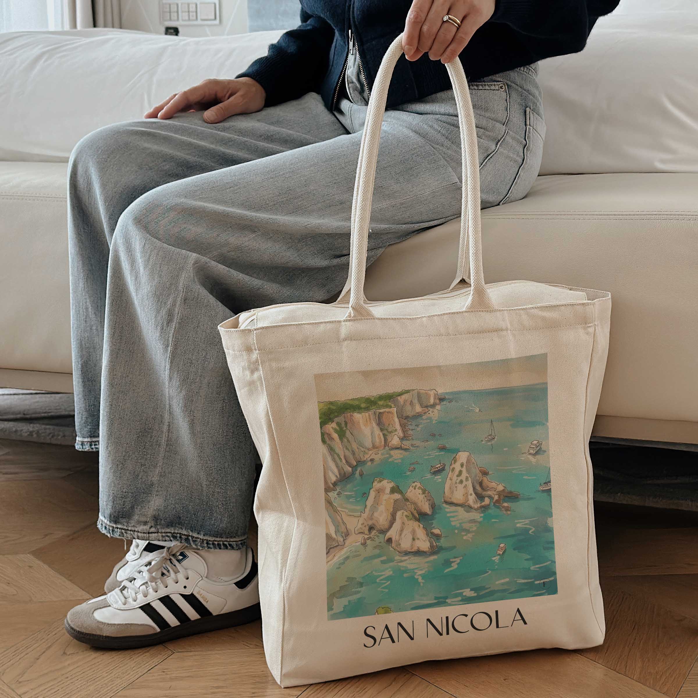 san-nicola-tremiti-italien-einkaufstasche-aquarell